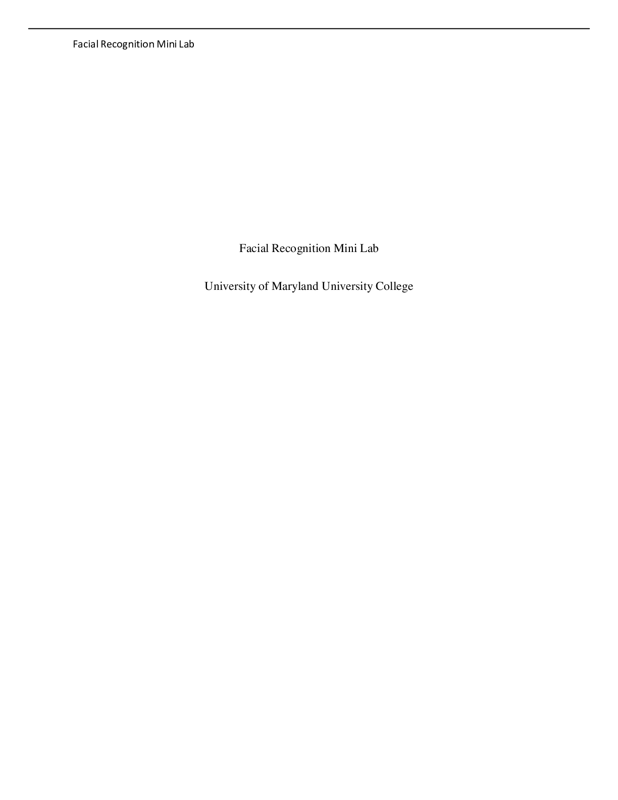 Preview image of Facial Recognition Mini Lab Report PSYC 1272 document