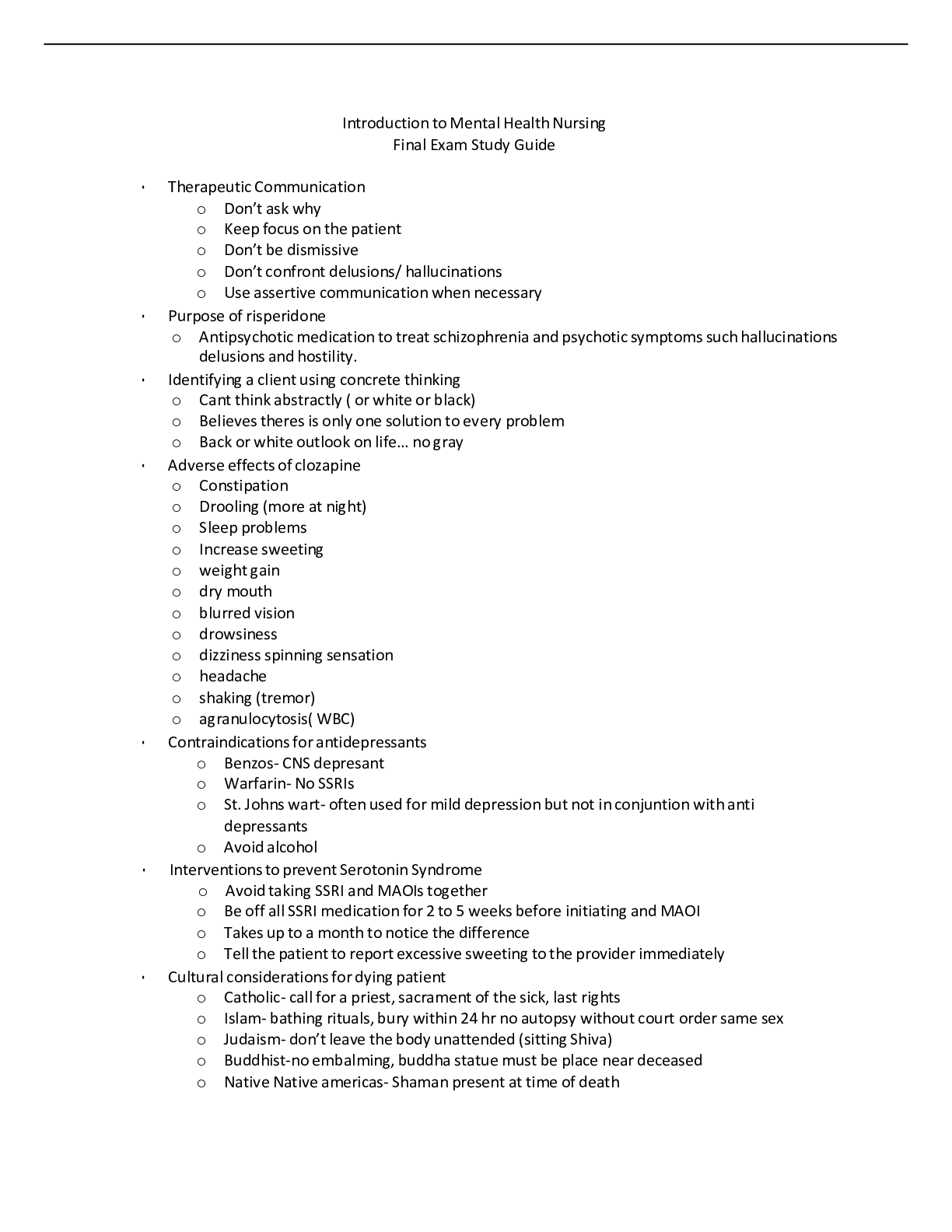 Preview image for INTRODUCTION TO MENTAL HEALTH NURSING FINAL EXAM STUDY GUIDE Unlock Your Full Potential in Mental Health Nursing: The Ultimate Final Exam Study Guide for Success