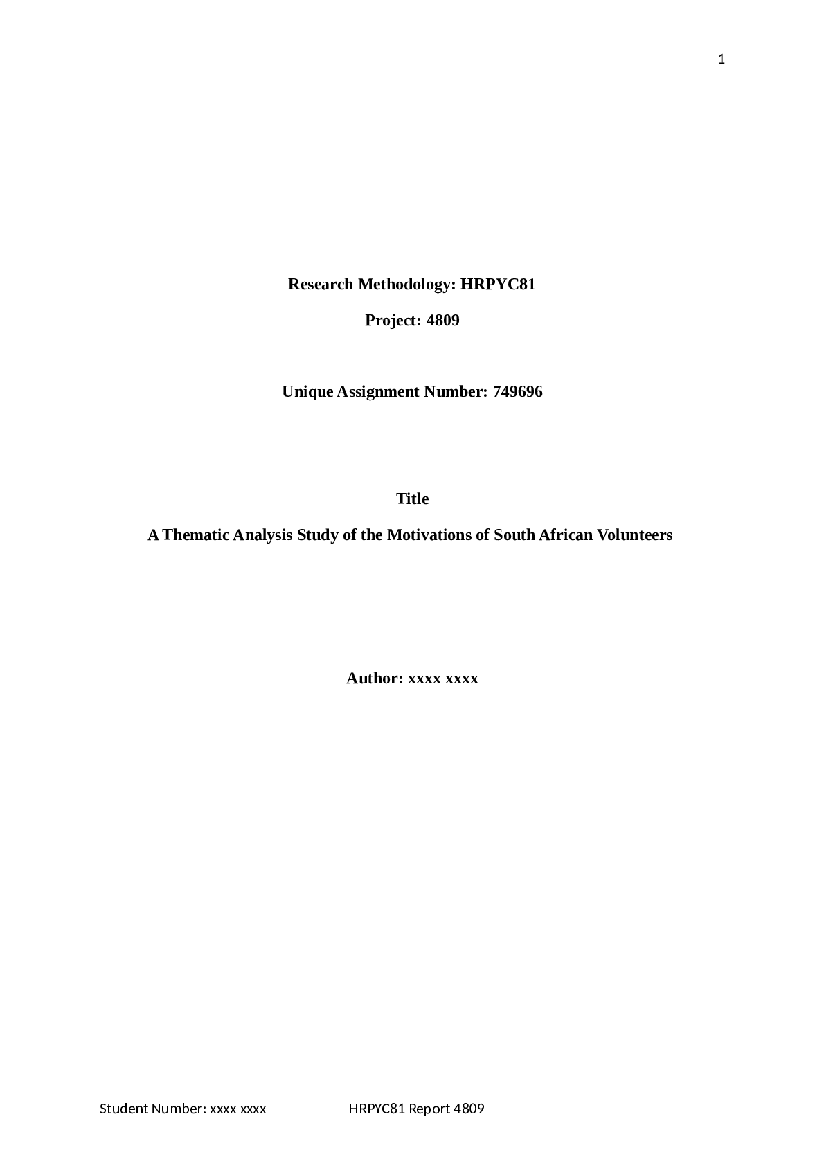 Preview image of Final Research Report HRPYC81 Example document