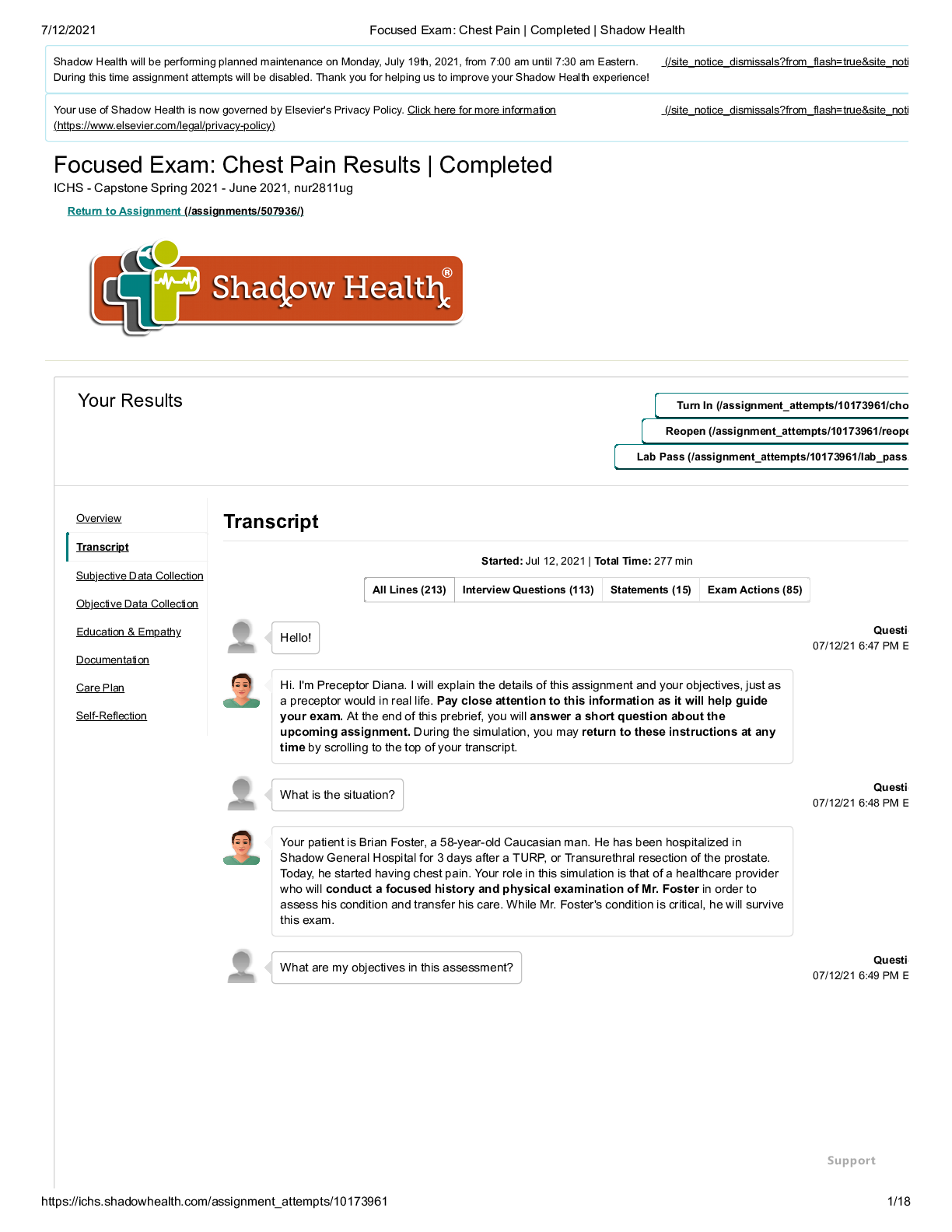 Preview image for Focused_Exam__Chest_Pain___Completed___Shadow_Health___Foster_Brain_Transcript