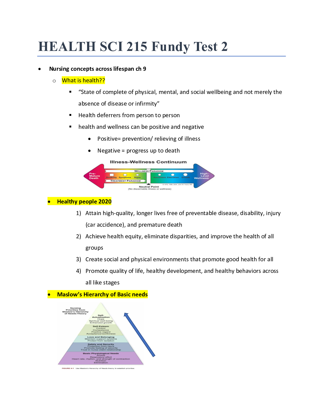 Preview image of HEALTH SCI 215 Fundy Test 2 document
