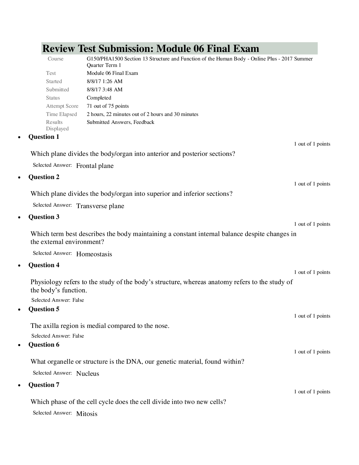 G 150|PHA 1500 final exam - Scholarfriends