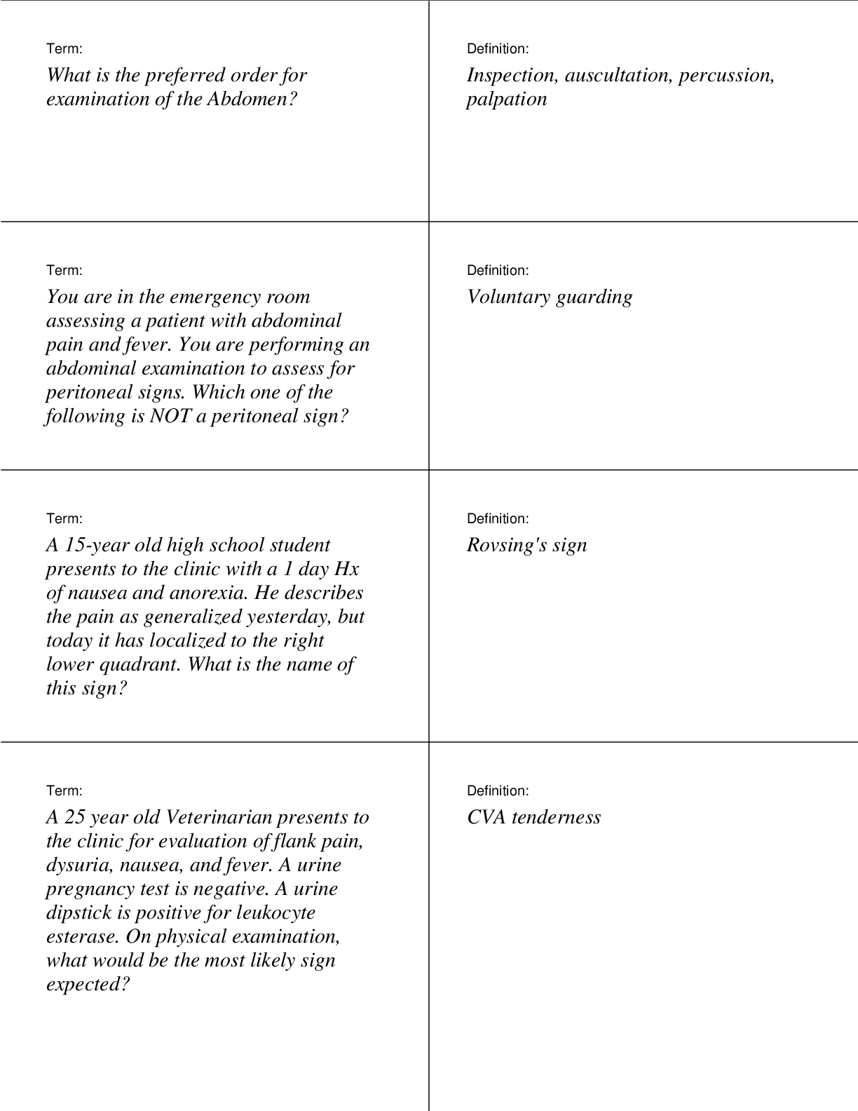 Preview image of GI - Abdomen document