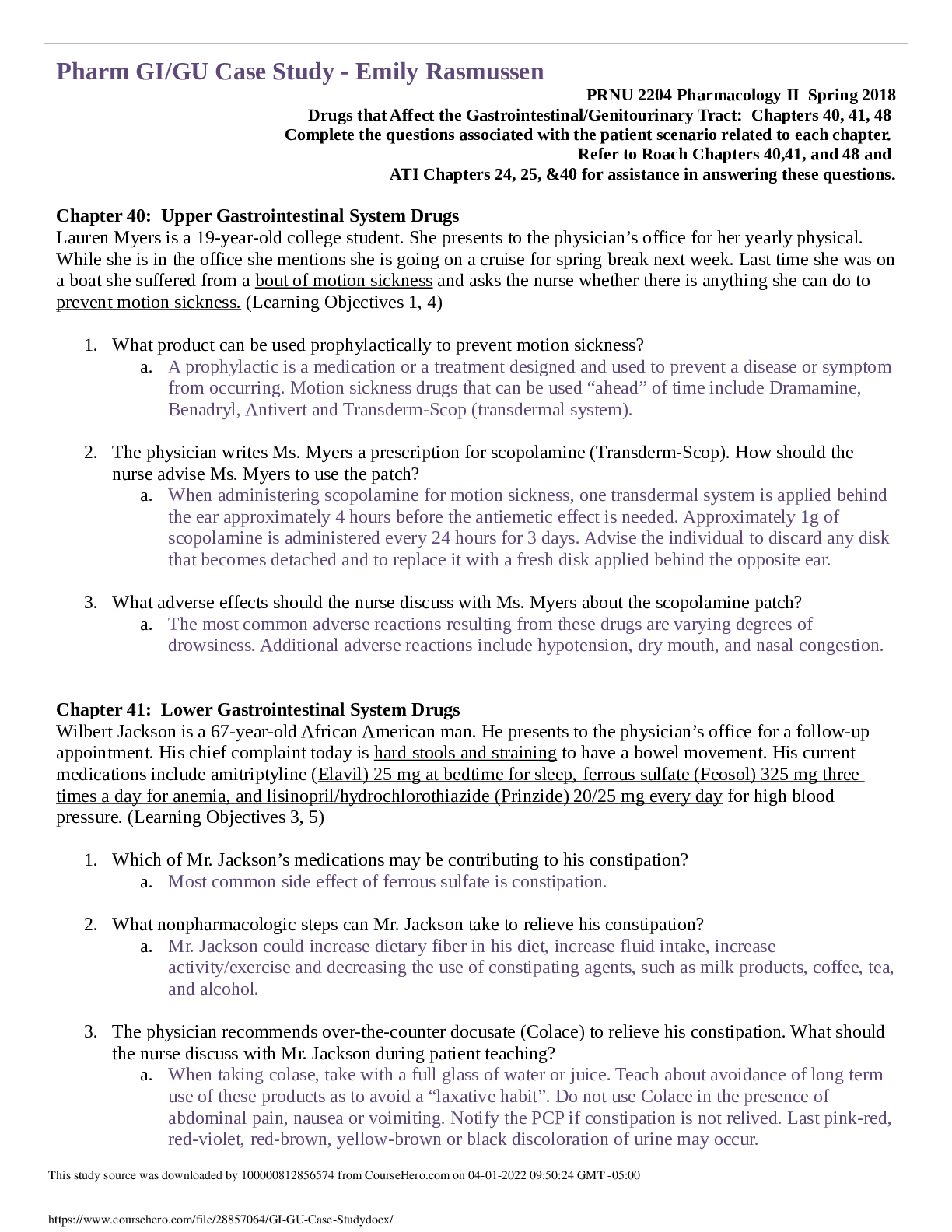Preview of PRNU 2204GI GU Case Study Pharm  - Emily Rasmussen 2022