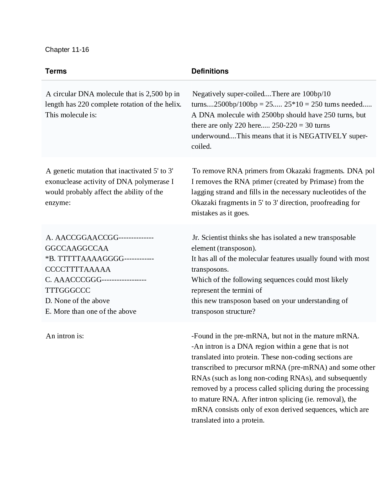 Preview image for Kaplan University HEALTH SCI sc435 Genetics Chapter 11-16. Terms & Definitions Plus Questions and Answers.