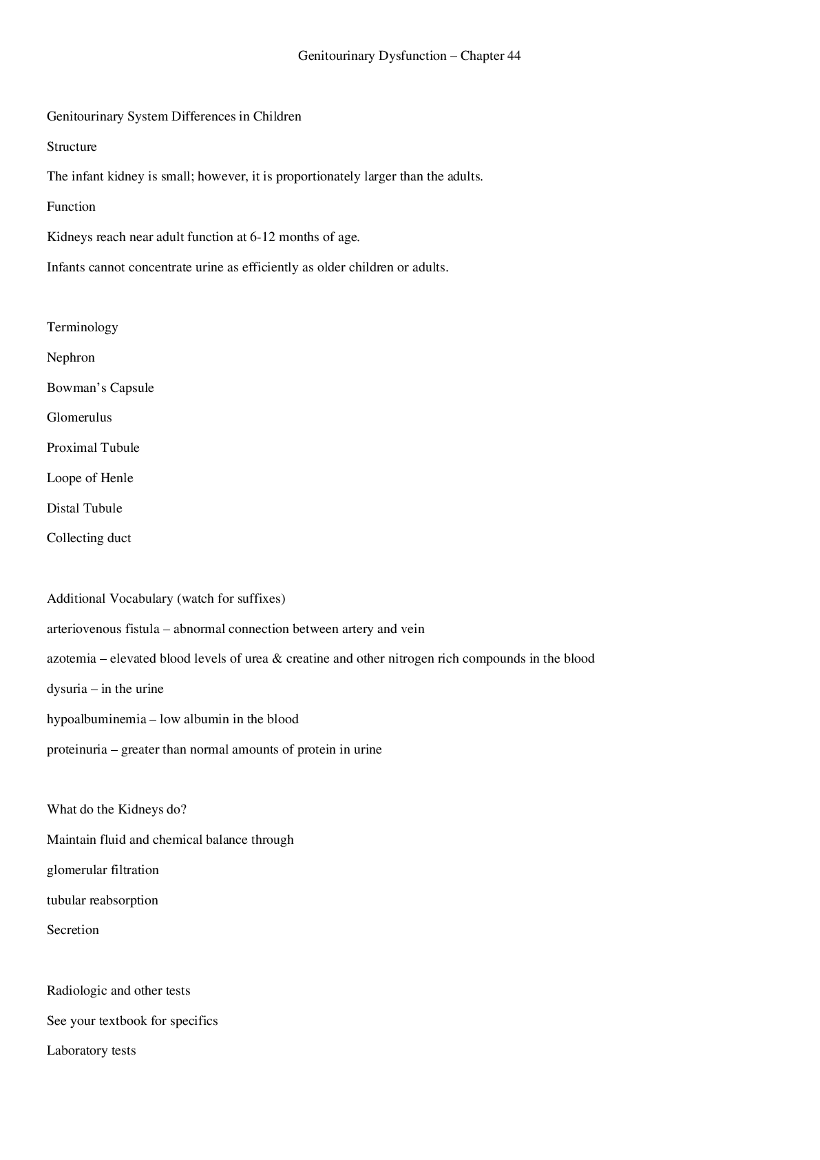 Preview image of Genitourinary Dysfunction document