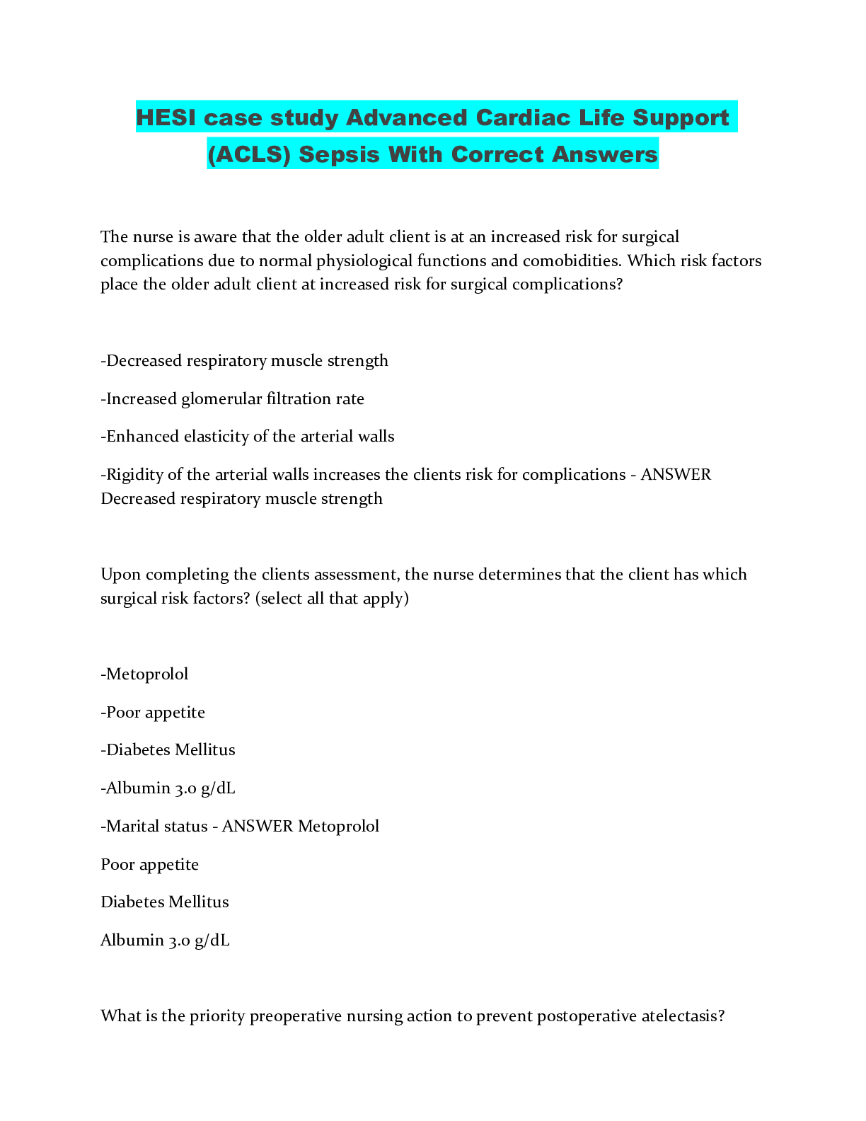 Shocking Hesi Hospice Case Study Results You Won'T Believe - acp2giy