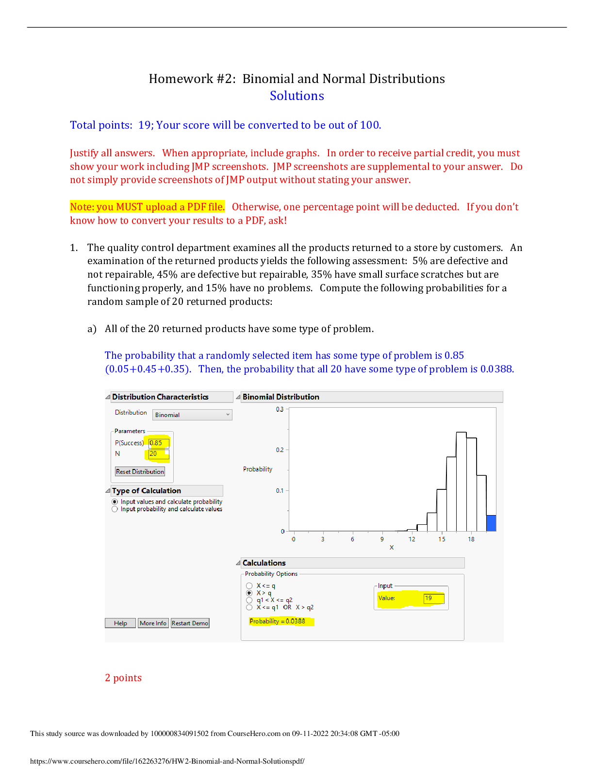 Binomial and Normal Distributions | ScholarFriends