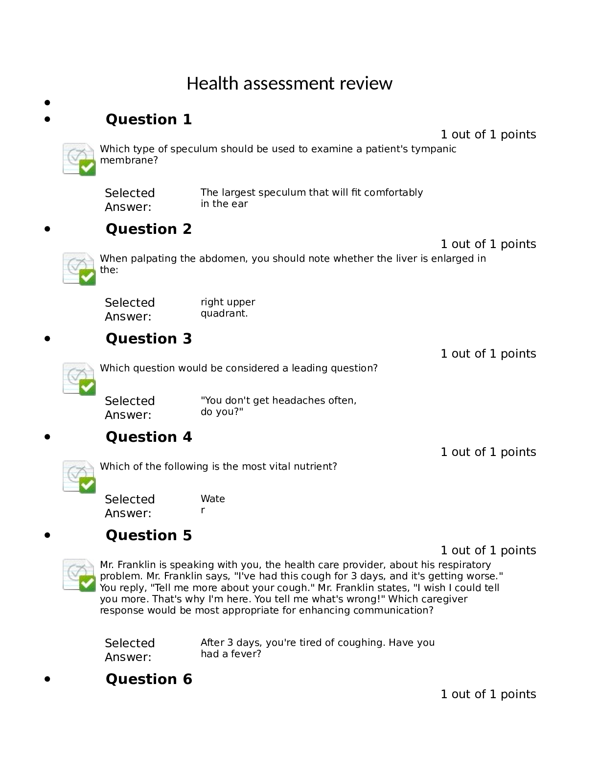 Preview image for NURS 6512N Midtrm Exam - Question and Answers (100/100)