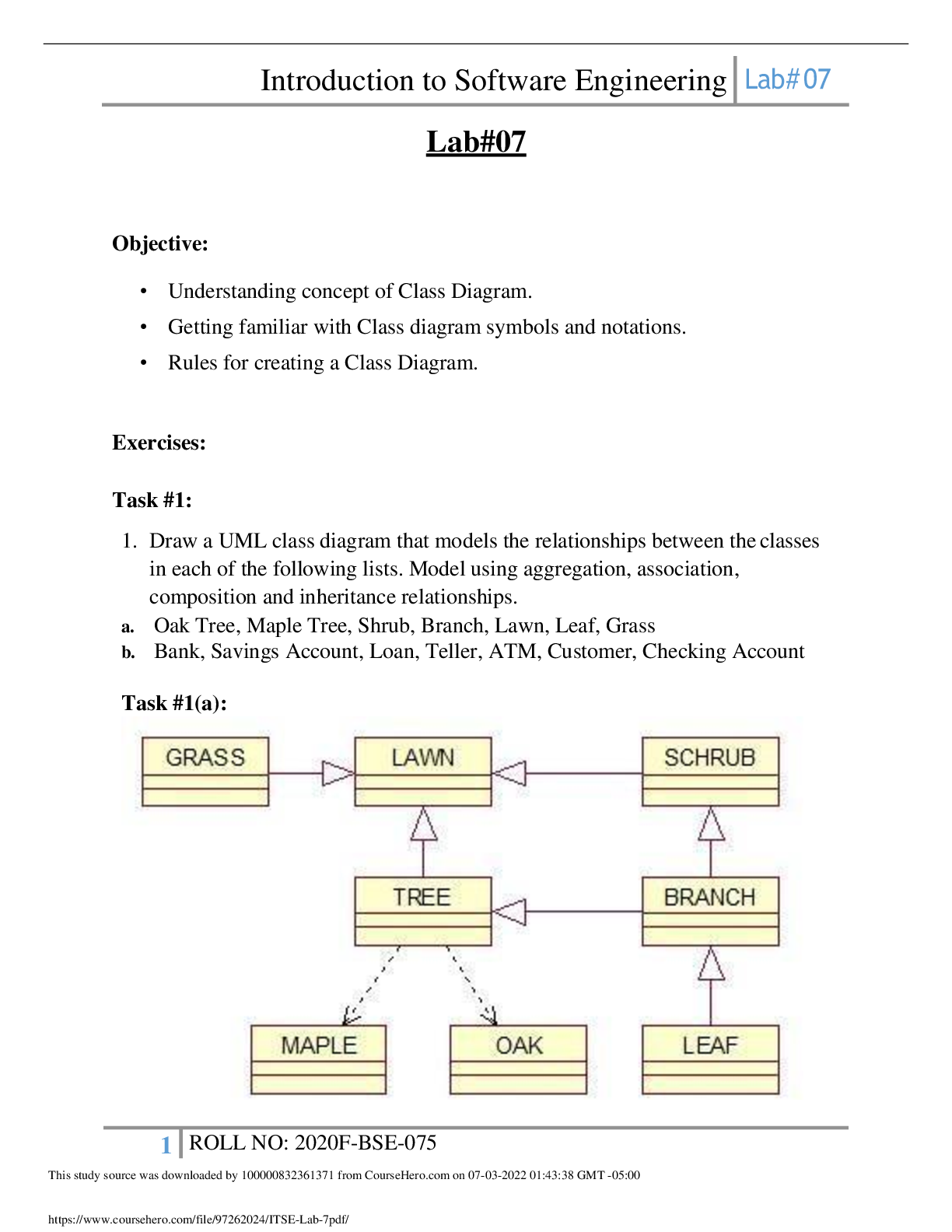 Preview image for ITSE Lab 7 Introduction to Software Engineering