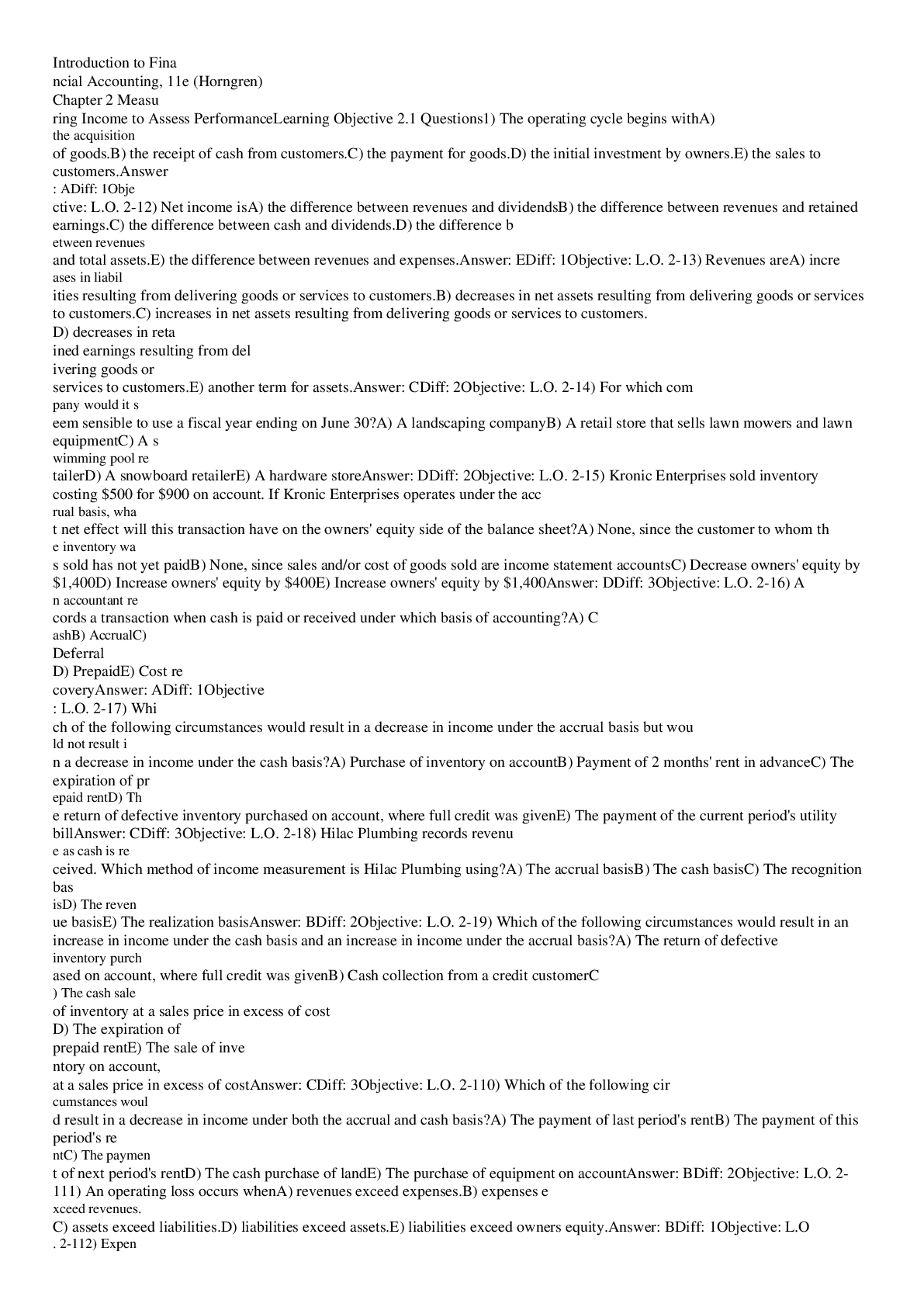 Preview image of Chapter 2   Measuring Income to Assess Performance document
