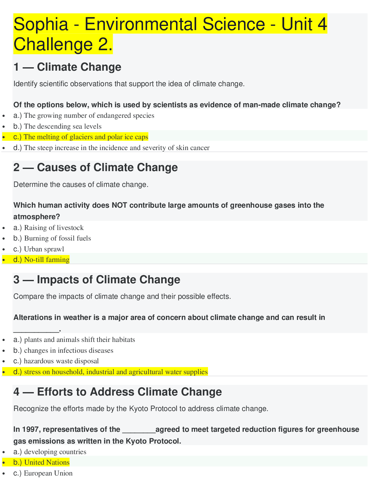 Preview of Sophia - Environmental Science - Unit 4 Challenge 2