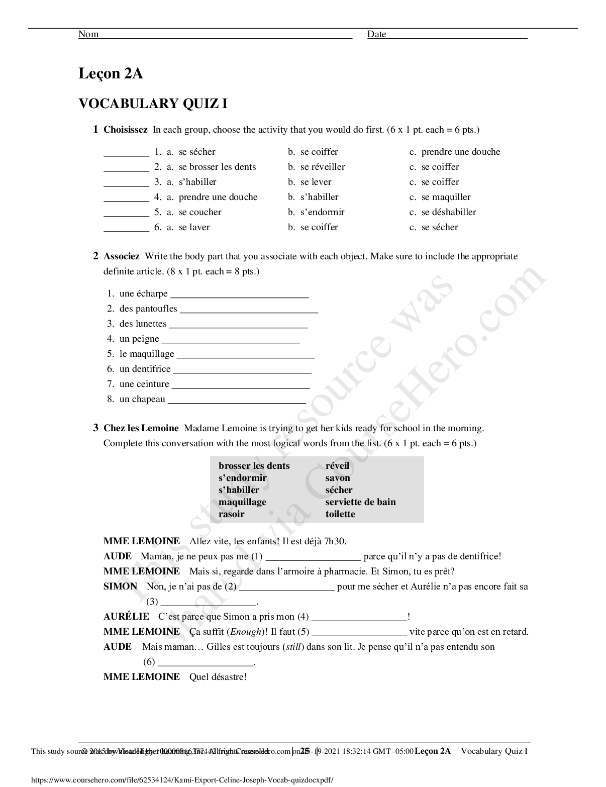 Preview image for Kami Export - Celine Joseph - Vocab quiz.