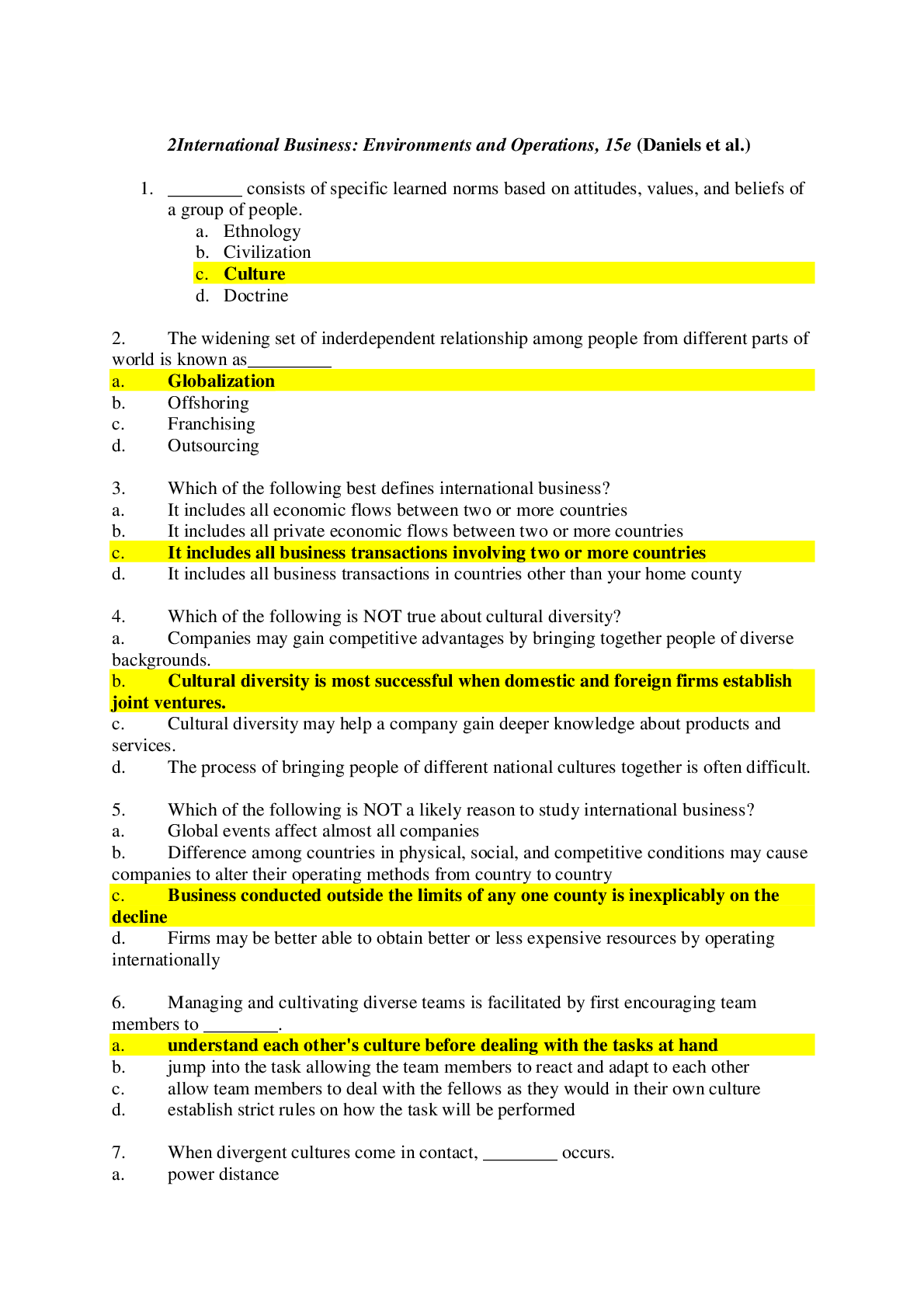 Preview image for 2International Business: Environments and Operations, 15e (Daniels et al.)