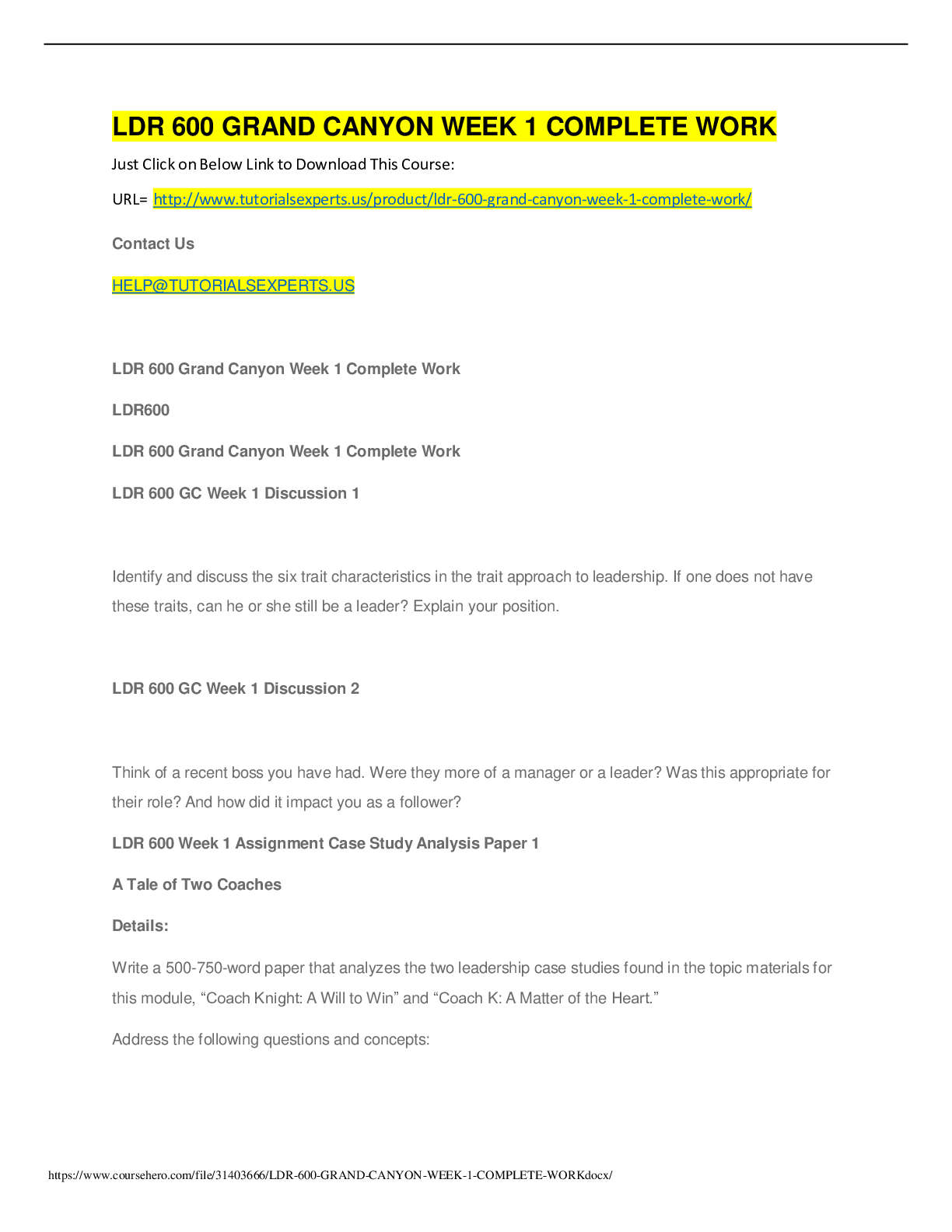 Preview image of LDR-600 Week 1 Discussion Question # 1/RATED A document