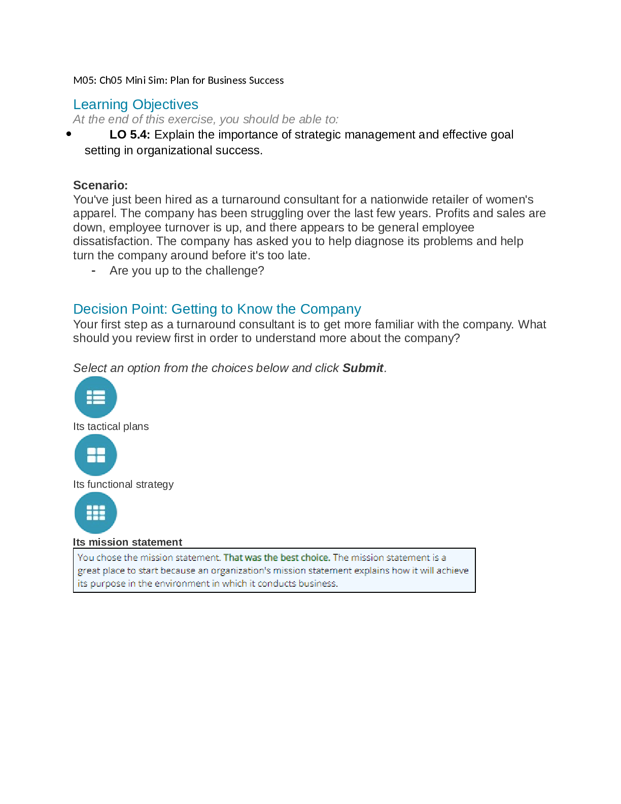 Preview image of M05-Ch05 Mini Sim-Plan for Business Success document