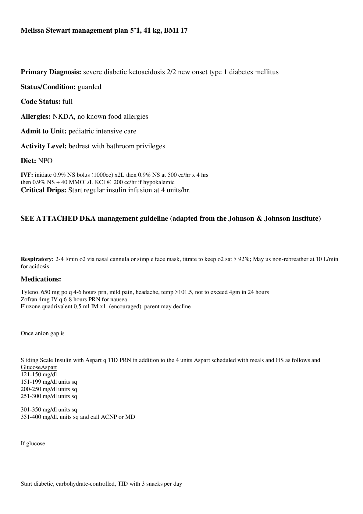 Preview image of Melissa Stewart management plan document