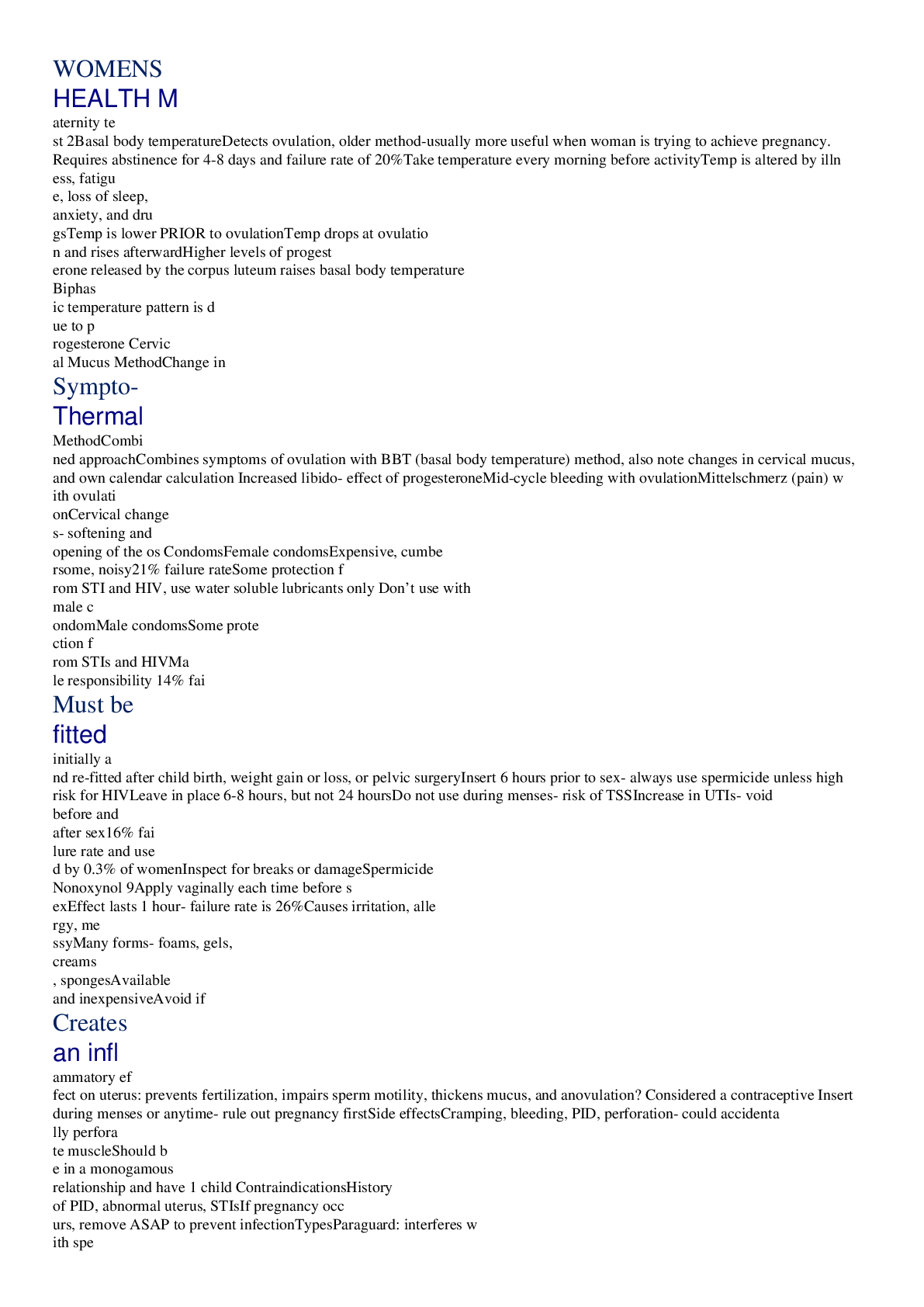 Preview image of WOMENS HEALTH Maternity test 2,100% CORRECT document