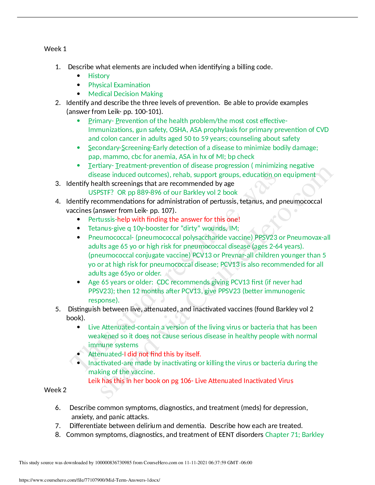 Preview image of Mid-Term Answers 1 document