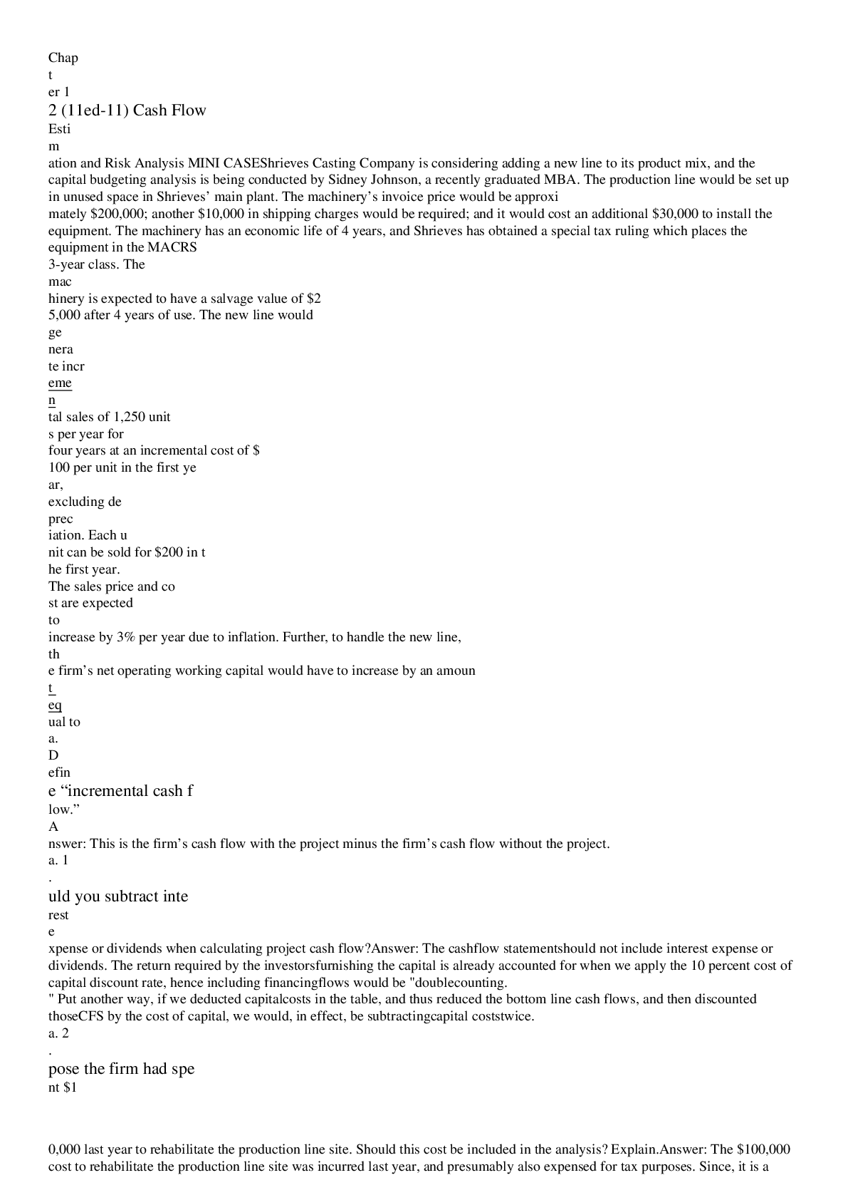 Preview image of ACCT 600 Capital Financial Officer Capstone Project document