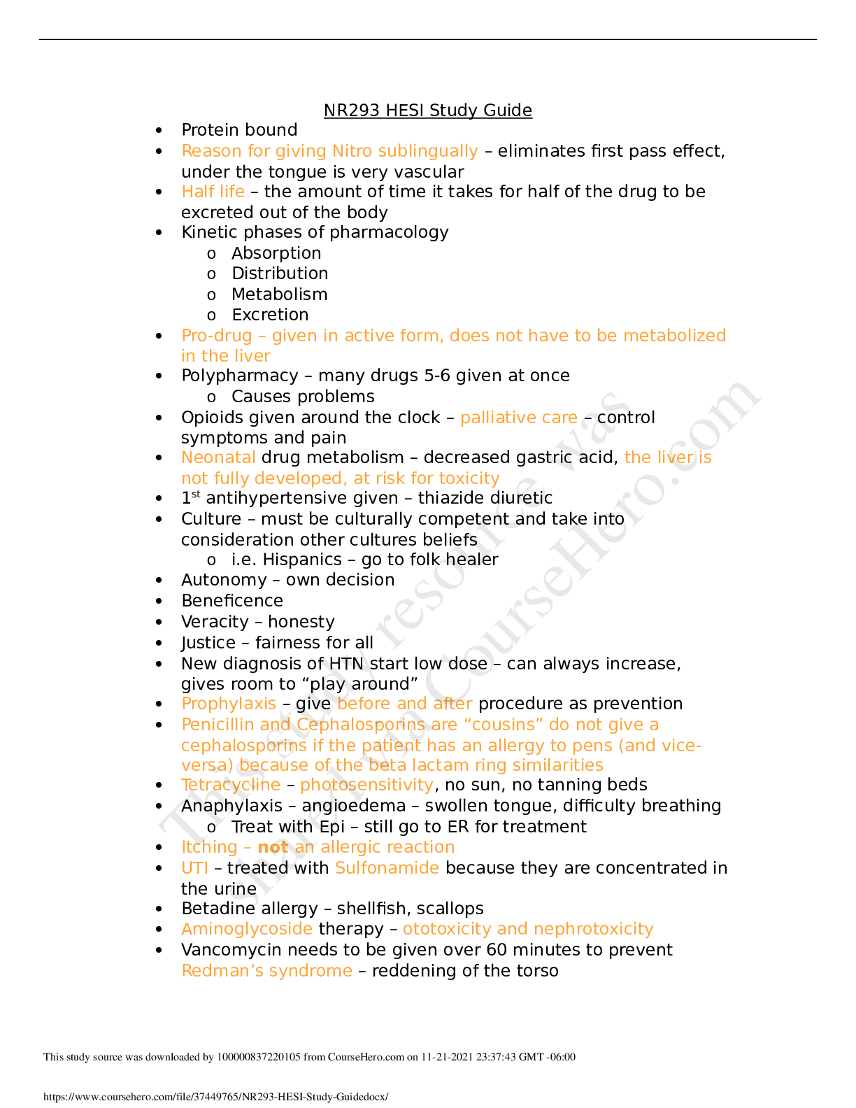 Preview image of NR293 HESI STUDY GUIDE document