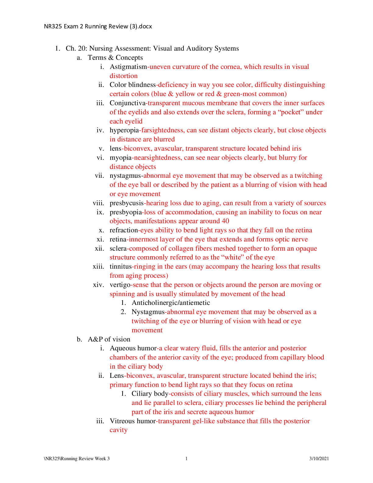 Preview image of NR325 Exam 2 Running Review (3).docx document