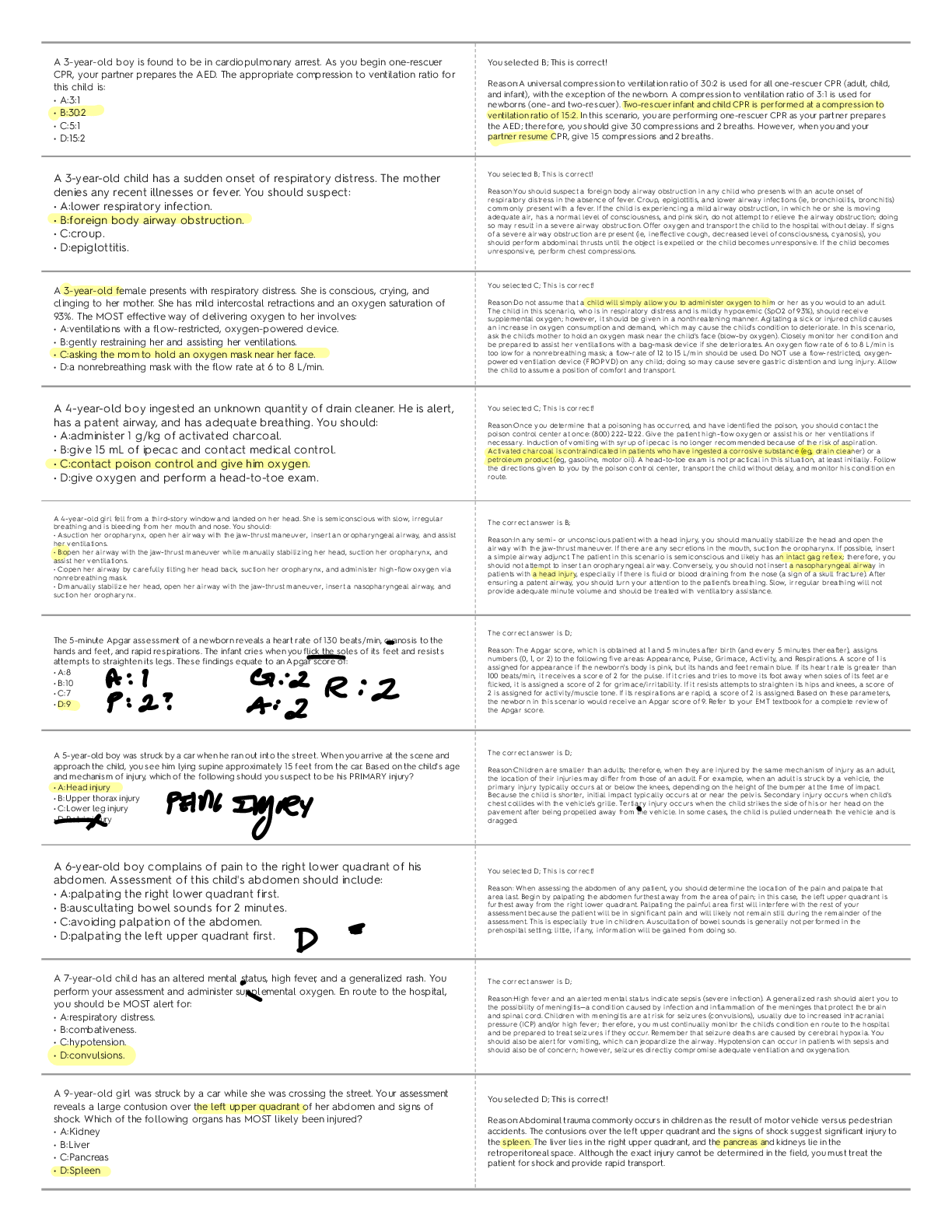 Preview image for National Registry of Emergency Medical Technicians (NREMT) Questions and Answers. A++ Grade