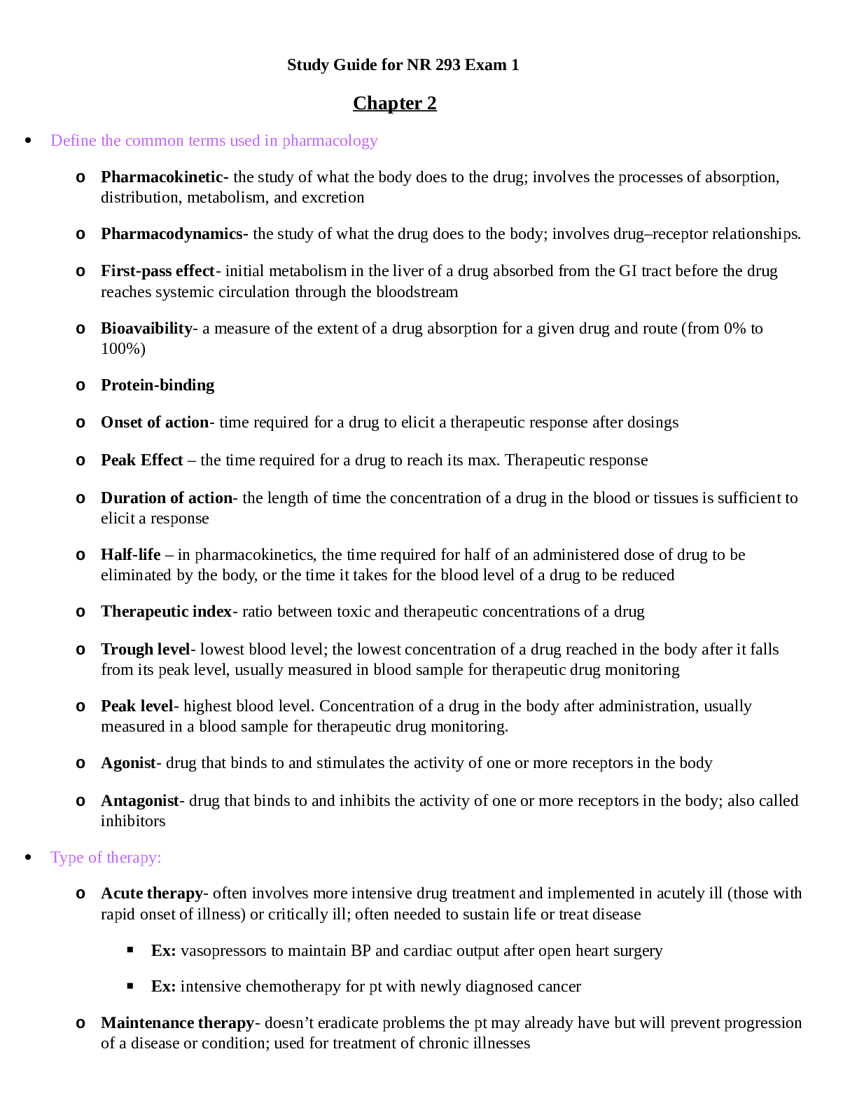Preview image of NR 293 Exam 1 in progress document