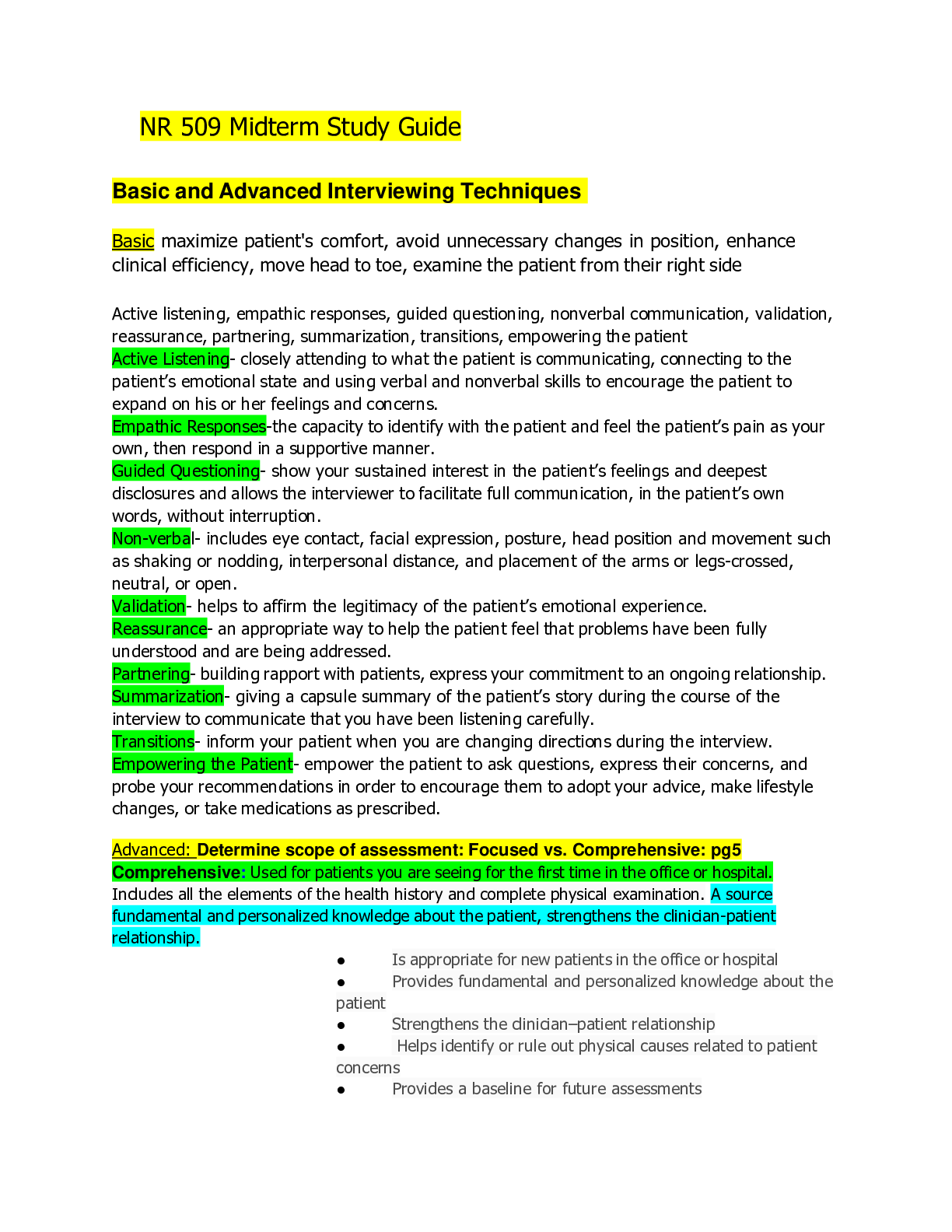 Preview image for NR 509 Midterm Study Guide