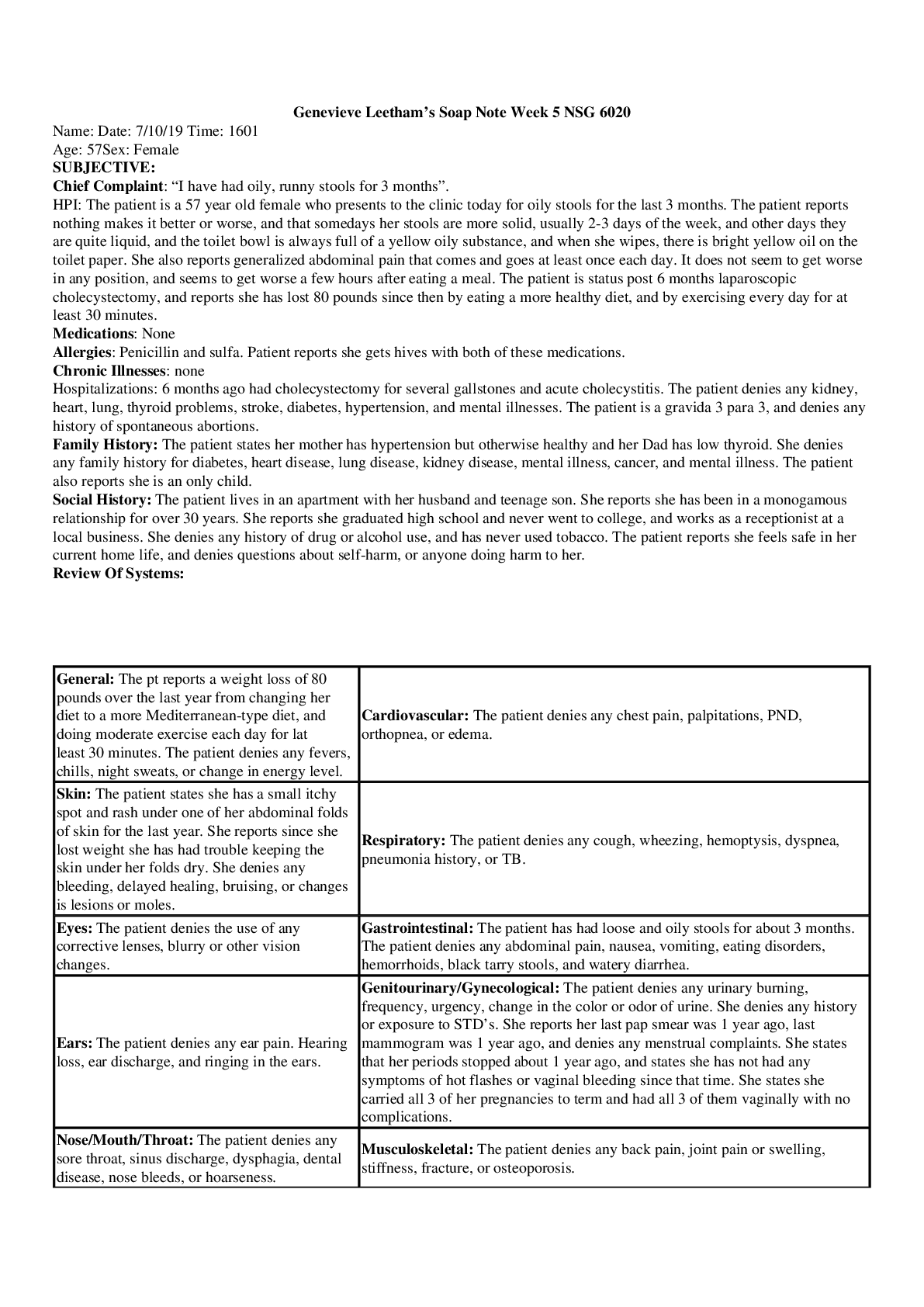 Preview image of [Solved] NSG 6020 Week 5 SOAP document