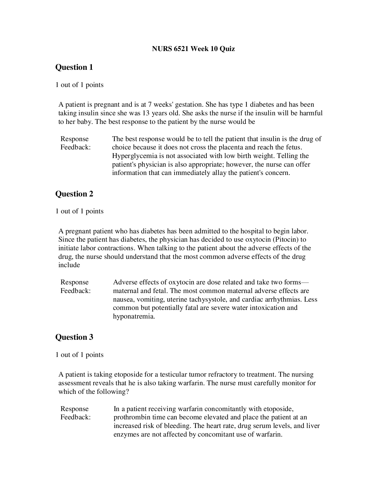 Preview image of NURS 6521 Week 10 Quiz document