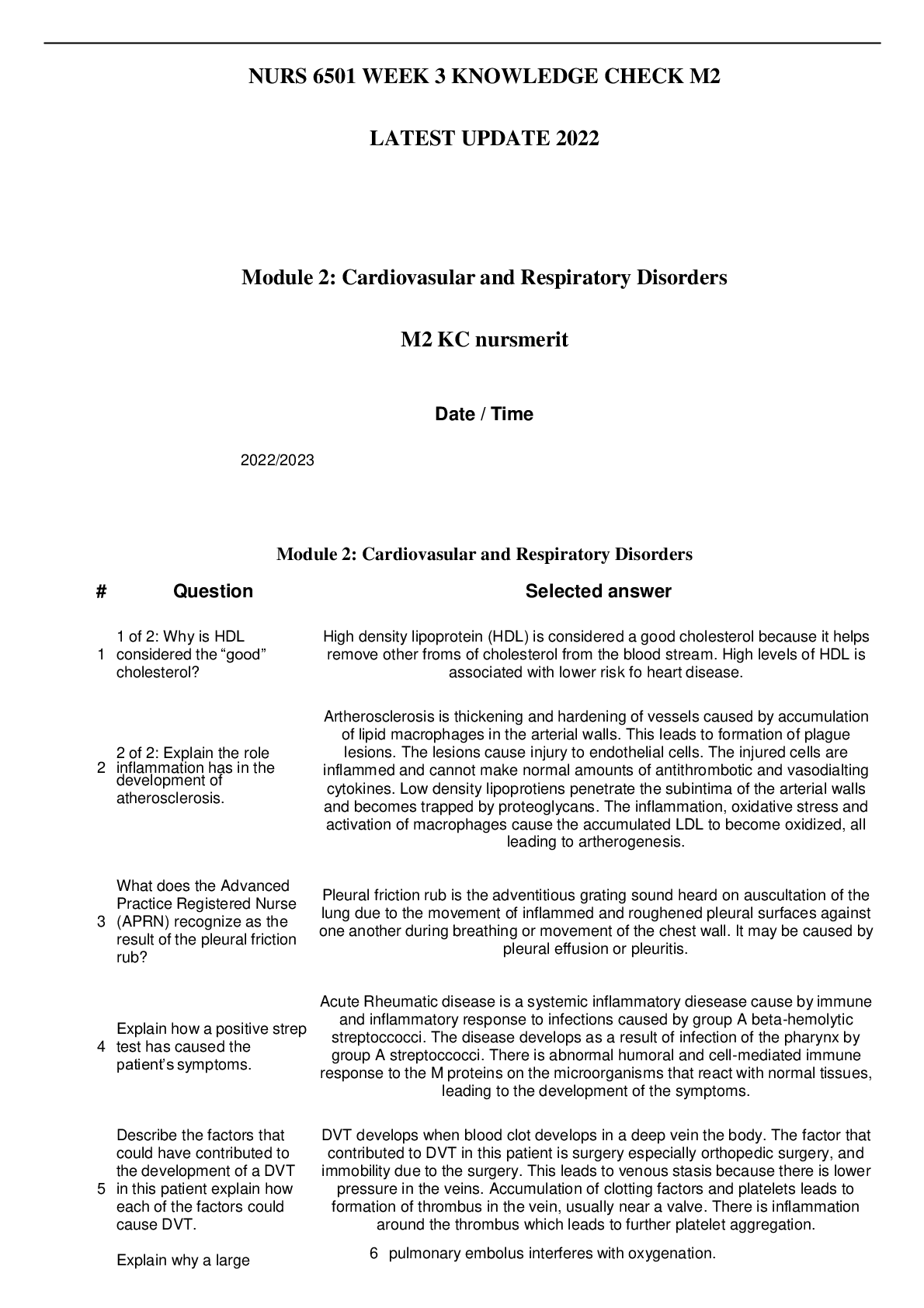 Preview image of NURS 6501 document