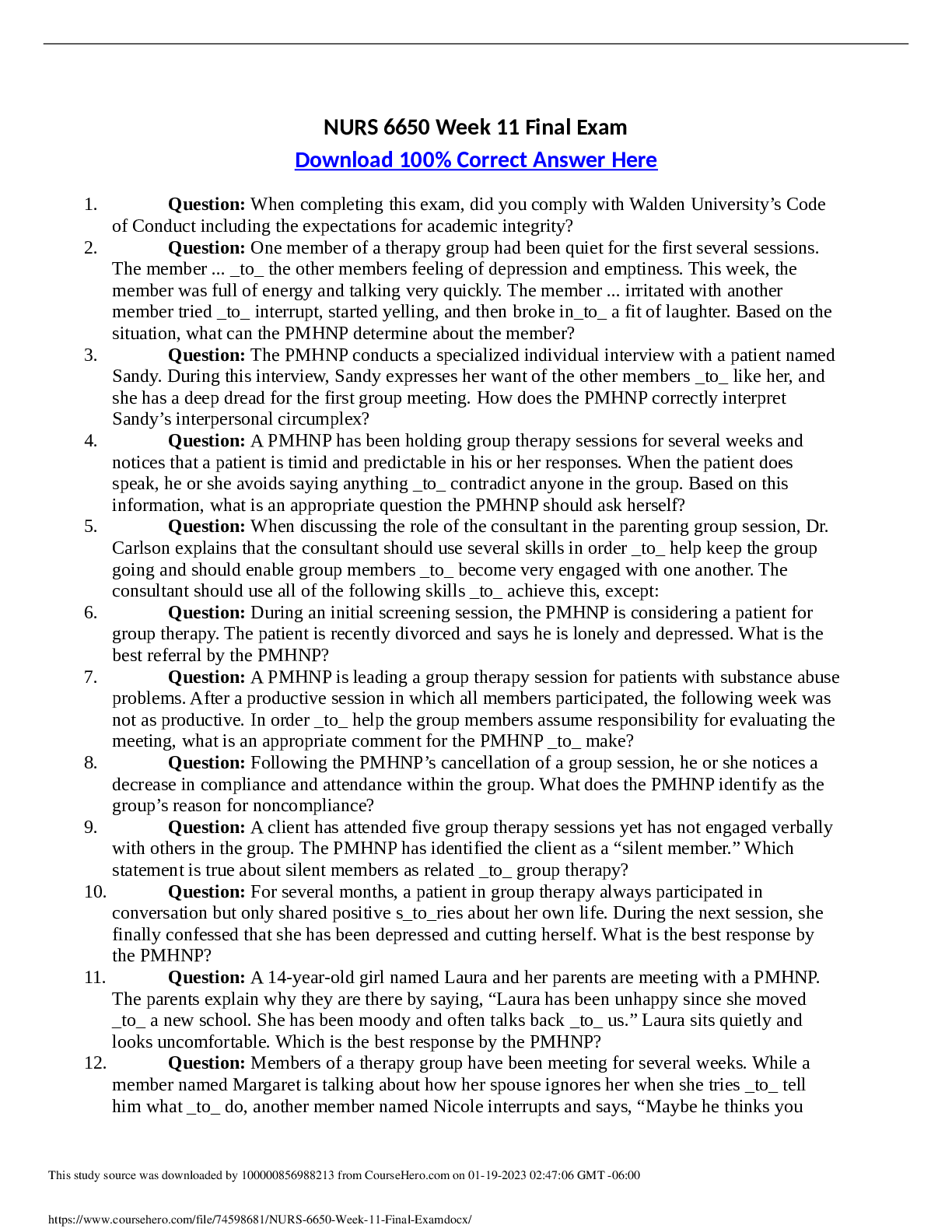 Preview image of NURS_6650_Week_11_Final_Exam document