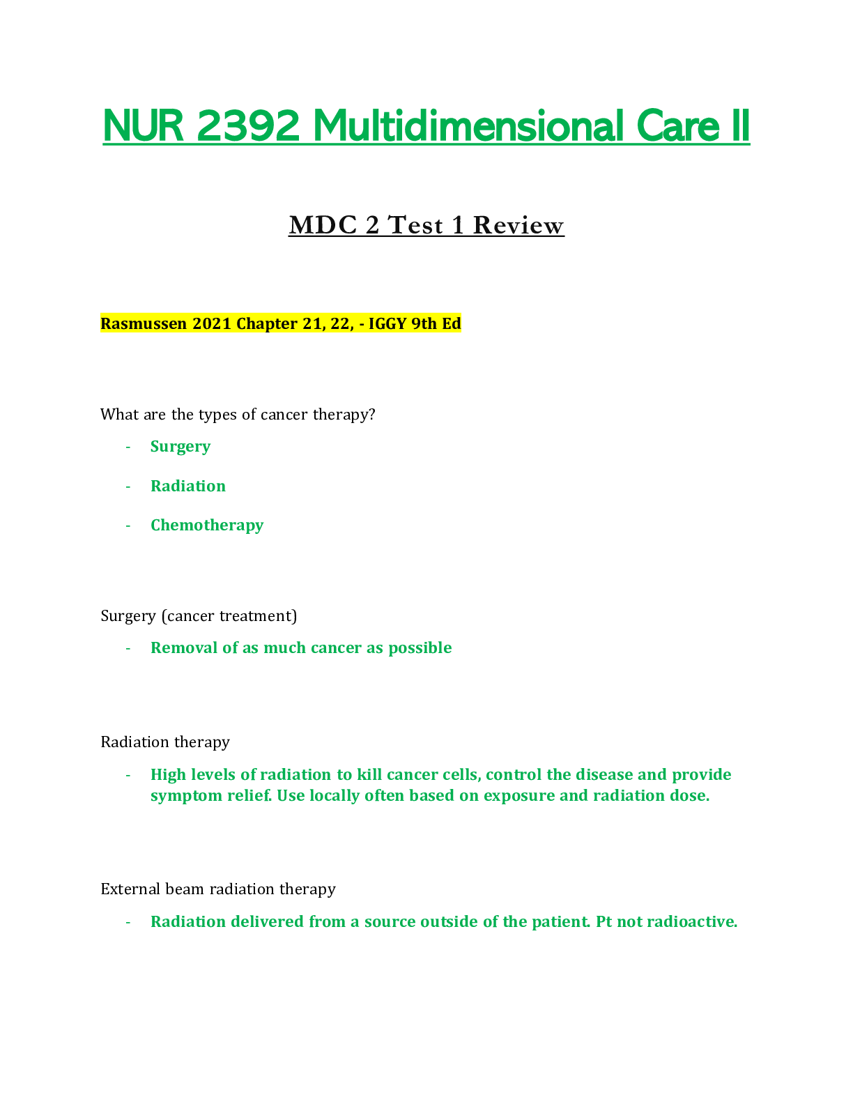 NUR_2392_Multidimensional_Care_IIMDC_2_Test_1_Review_Rasmussen_2021 (1 ...