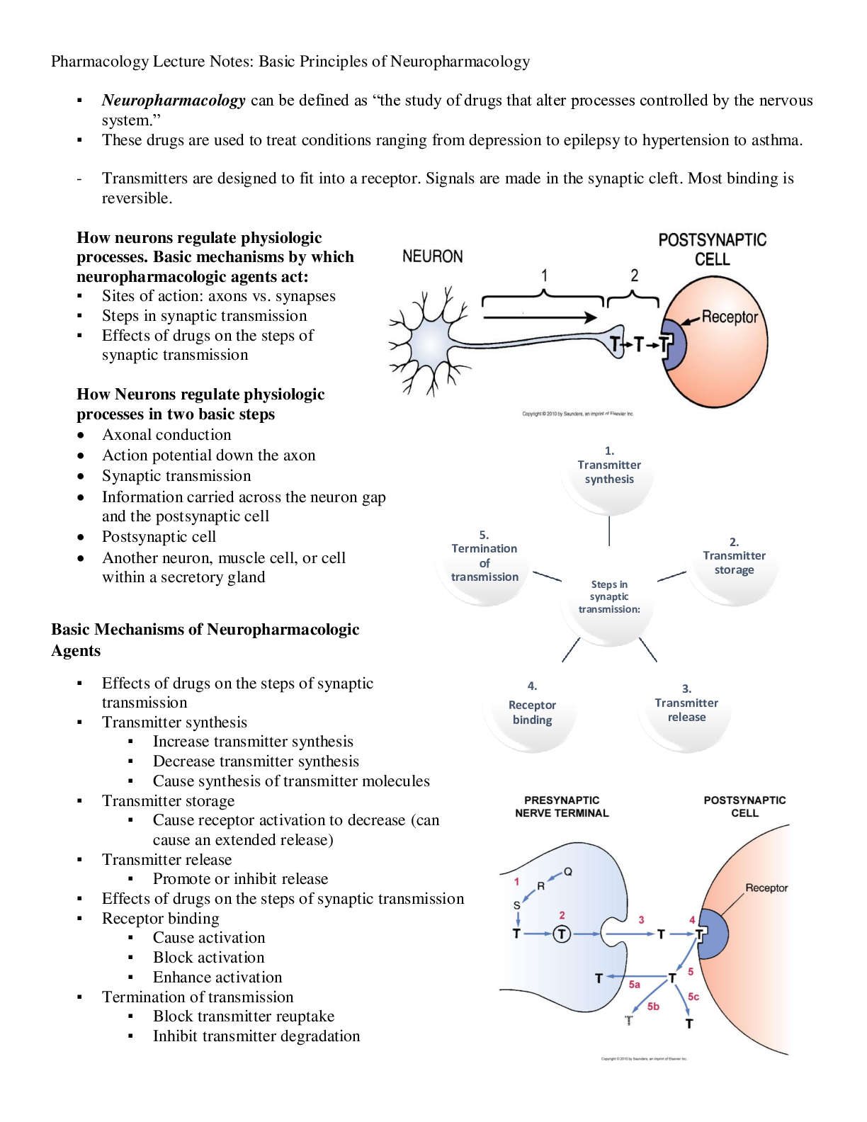 Preview image for Neuropharmacology_Notes(Basic Principles of Neuropharmacology )
