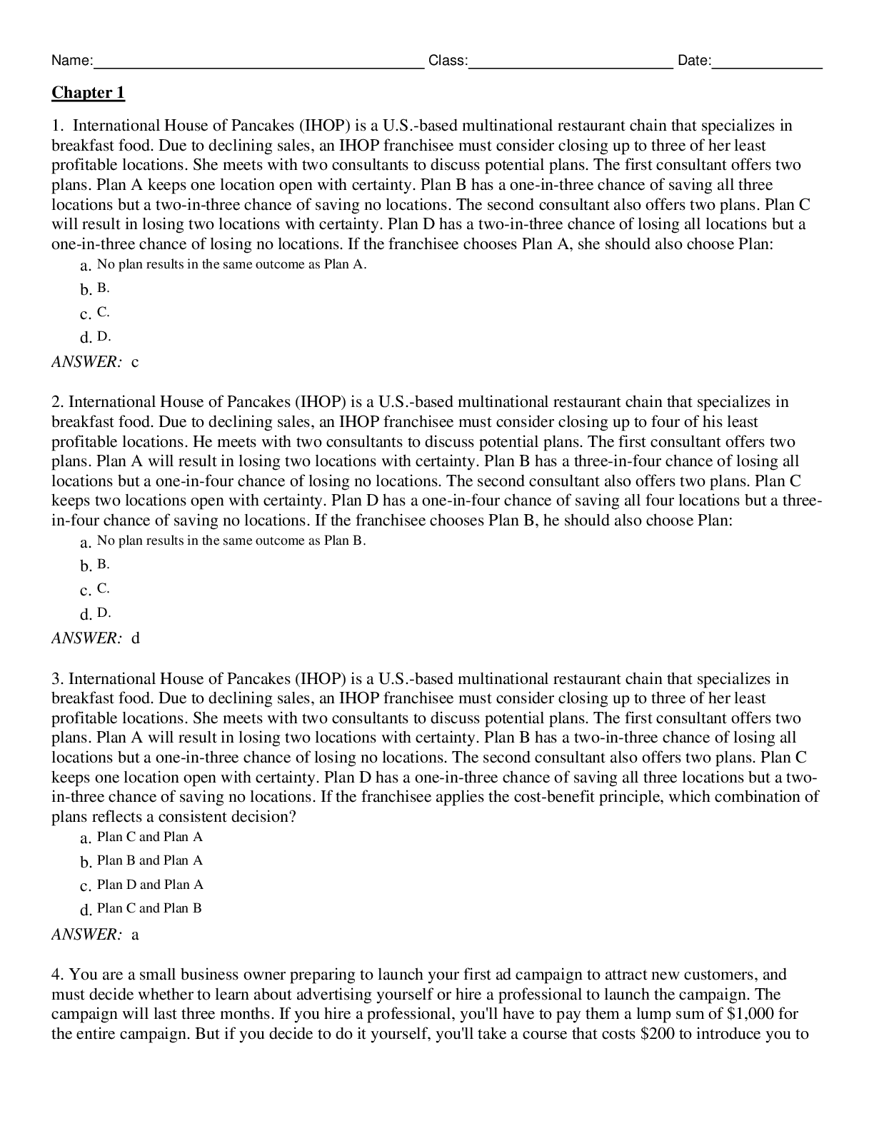 Recommended document preview for Principles of Macroeconomics 2nd Edition By Betsey Stevenson, Justin Wolfers Test Bank