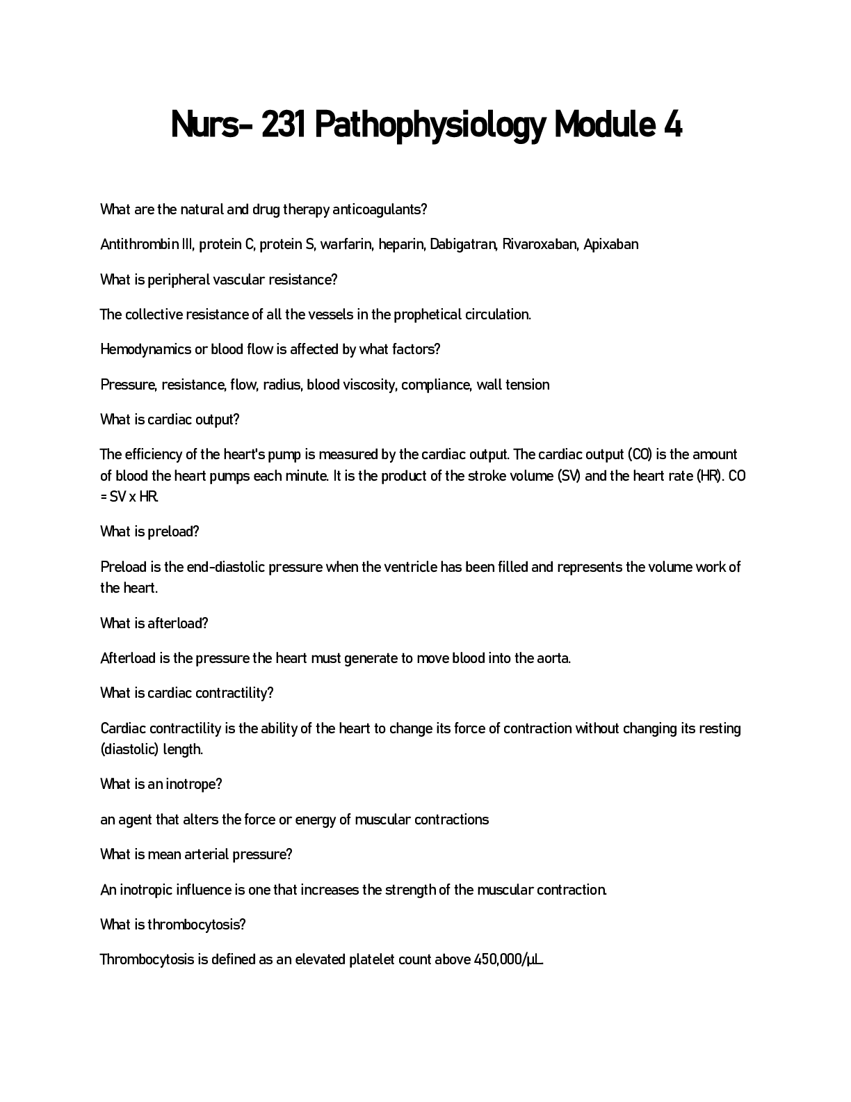 Preview image for Nurs- 231 Pathophysiology Module 4