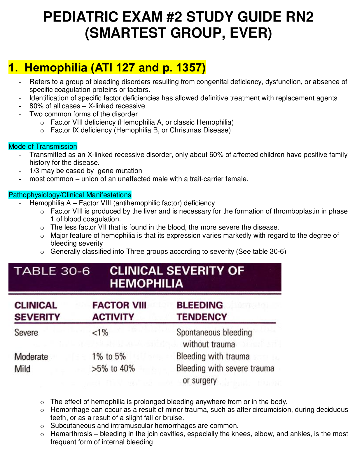 Preview image for NUR 303 /ATI PEDIATRIC EXAM 2 STUDY GUIDE LATEST EDITION