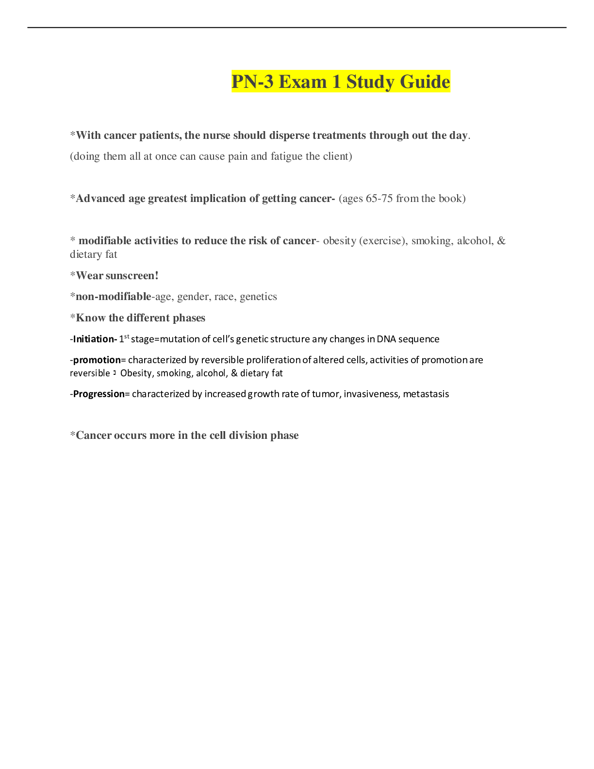 Preview image for PN-3 Exam 1 Study Guide ( Download To Score An A)
