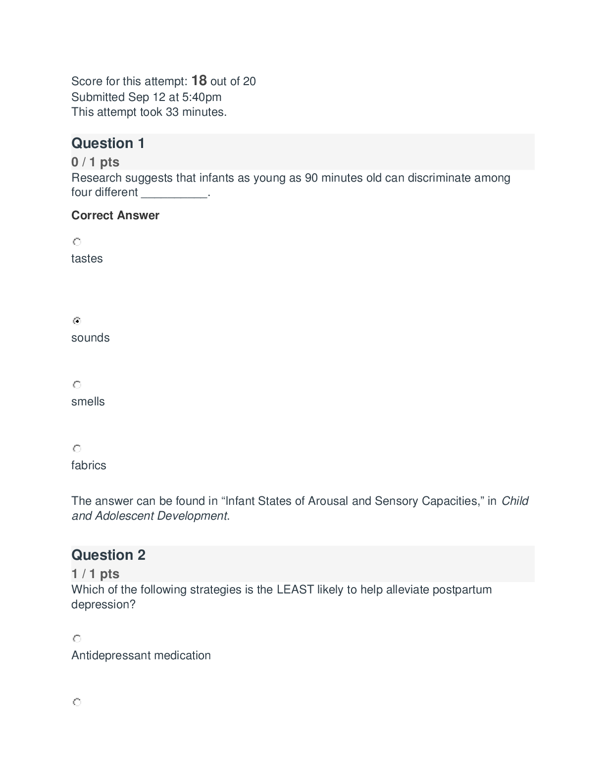 Preview of PSY104 Week 2 Reading Exam Review. Latest Update