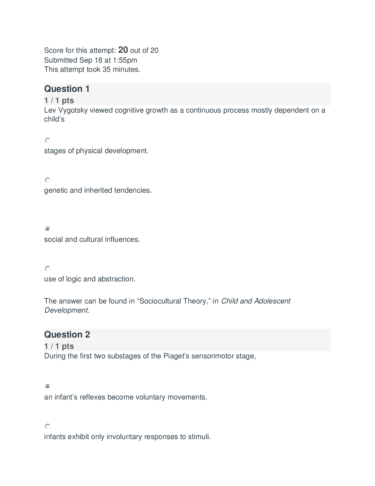 Preview image of PSY104 Week 3 Reading Exam Review document