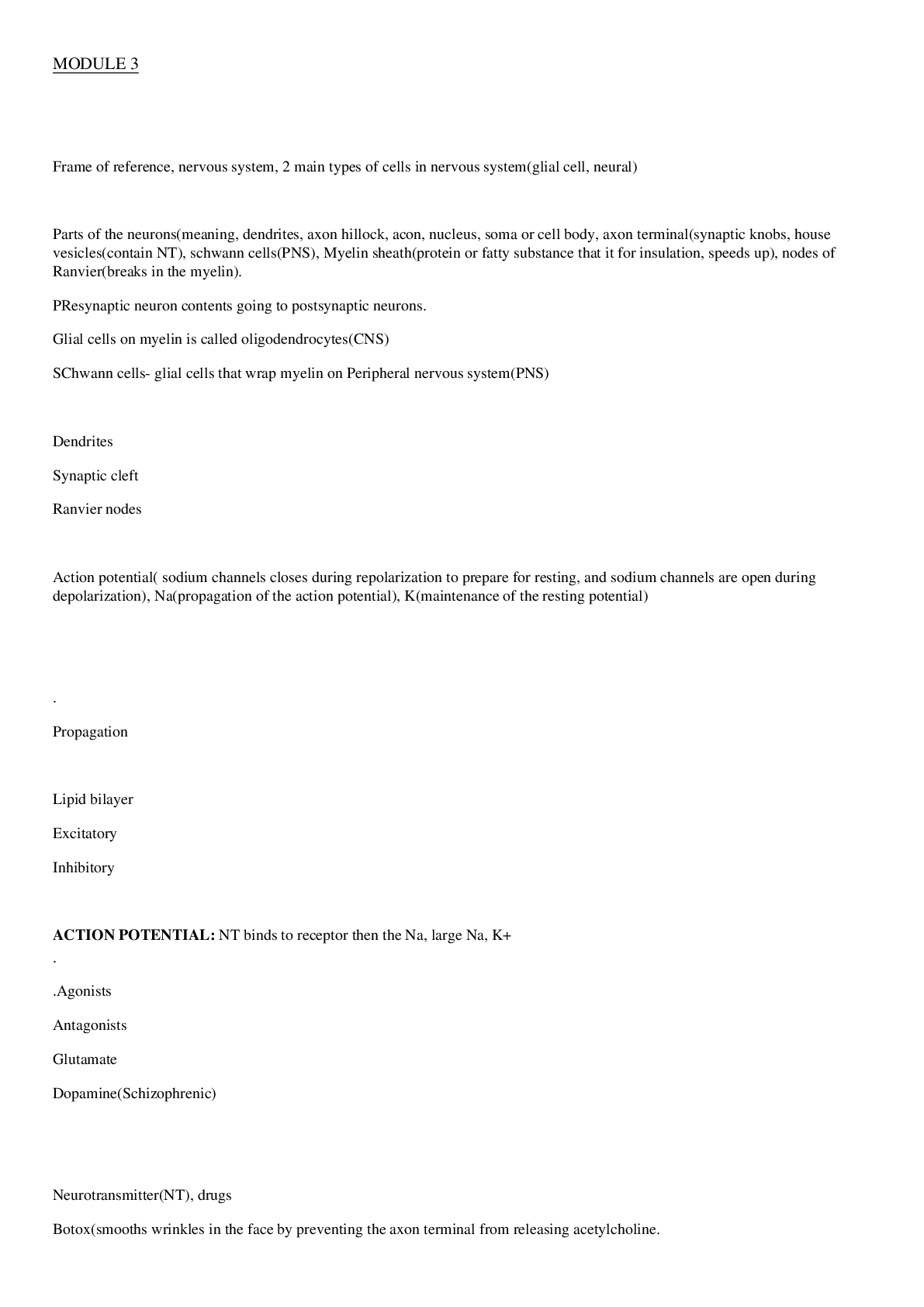 Preview image for PSY1101F - MODULE 3- BIOLOGY and NEUROSCIENCE