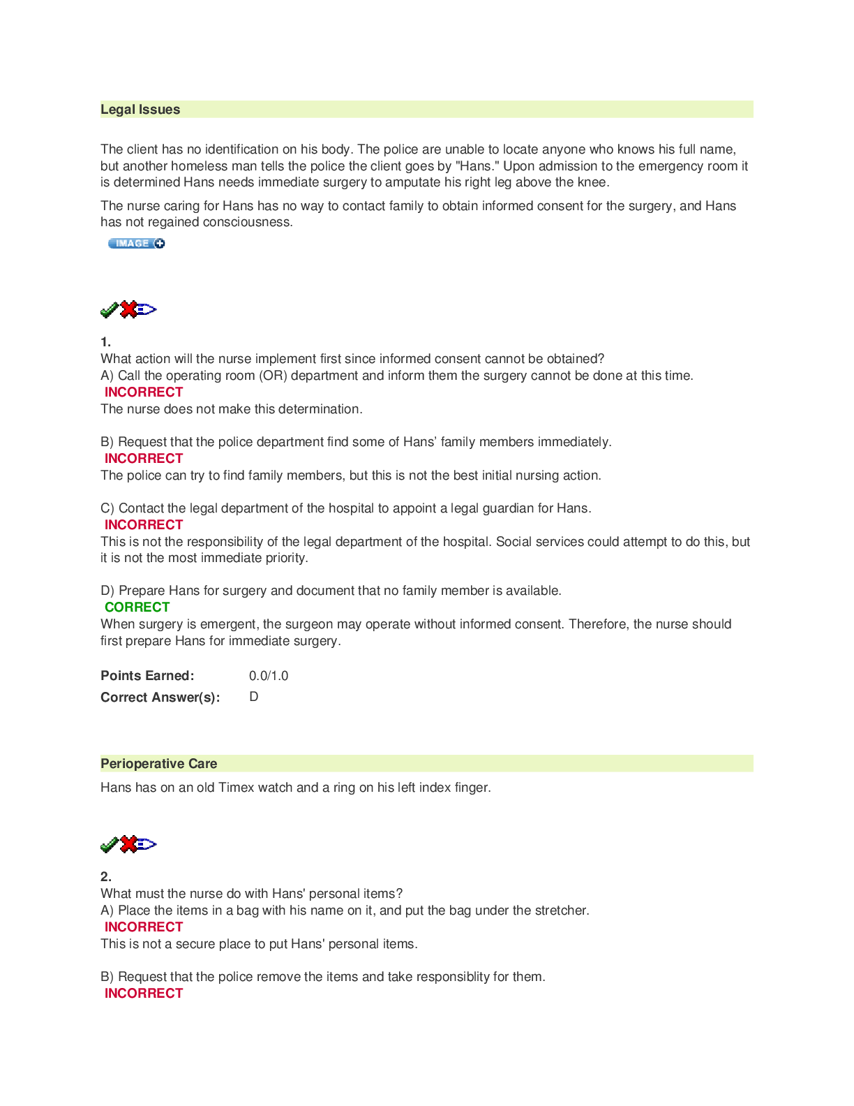 Preview of NURS 111 PVD with amputation Exam. Columbia University. Complete Solution