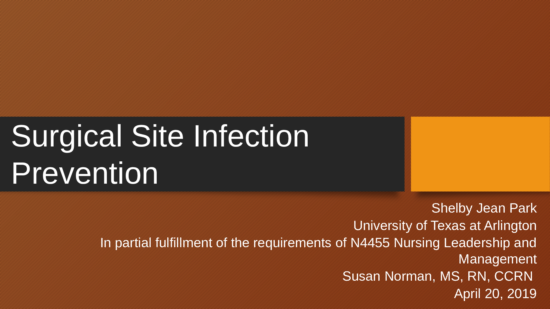 Preview image for NURS 4455 Change Theory for Surgical Site Infection Prevention project with complete solution