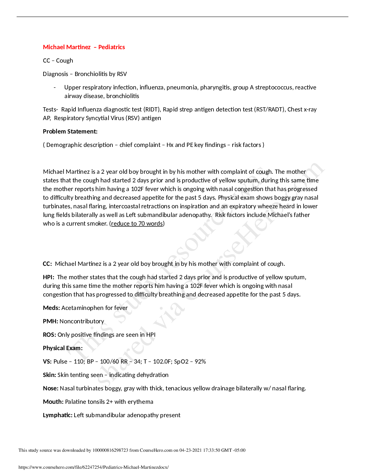 Preview image for Pediatrics Michael Martinez