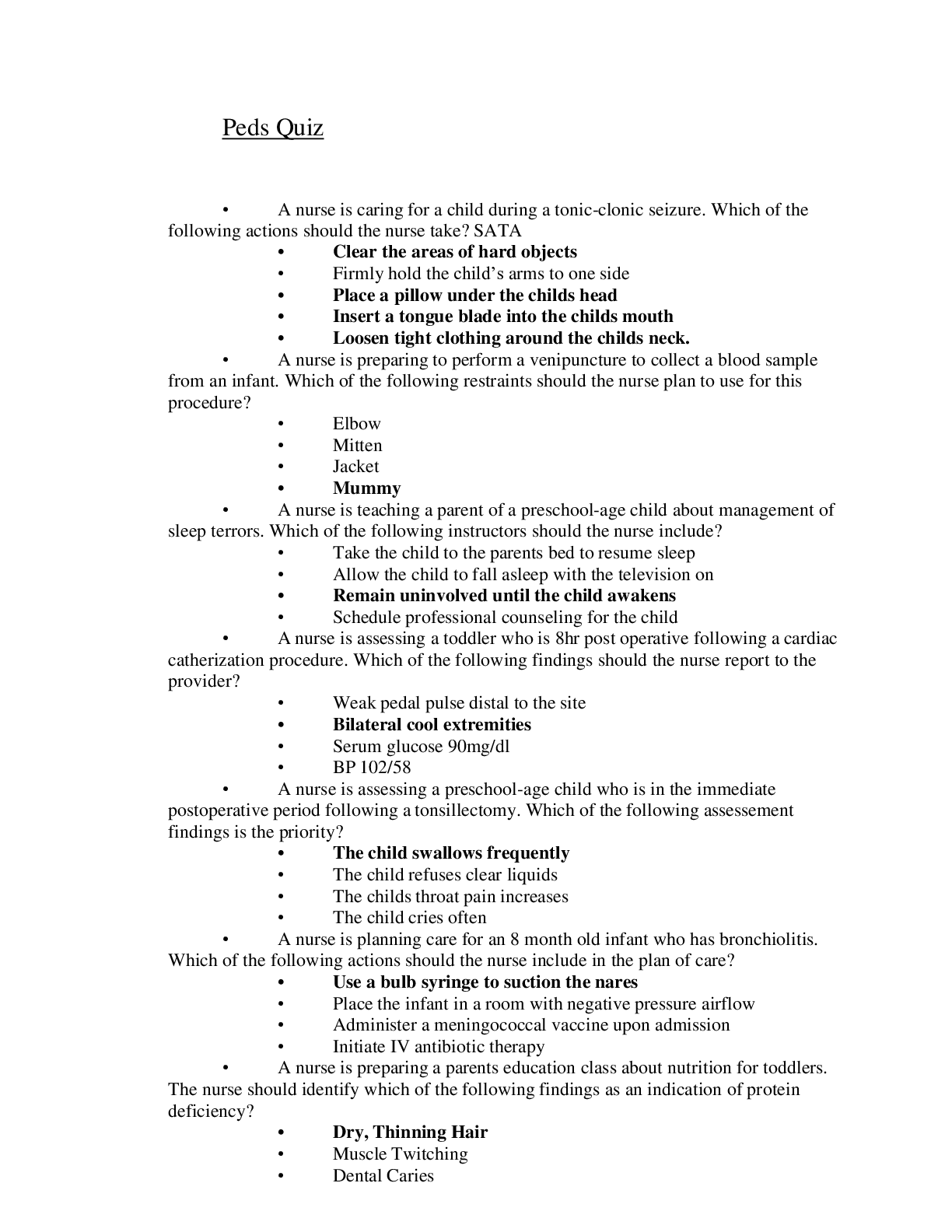 Preview image of Peds ATI document