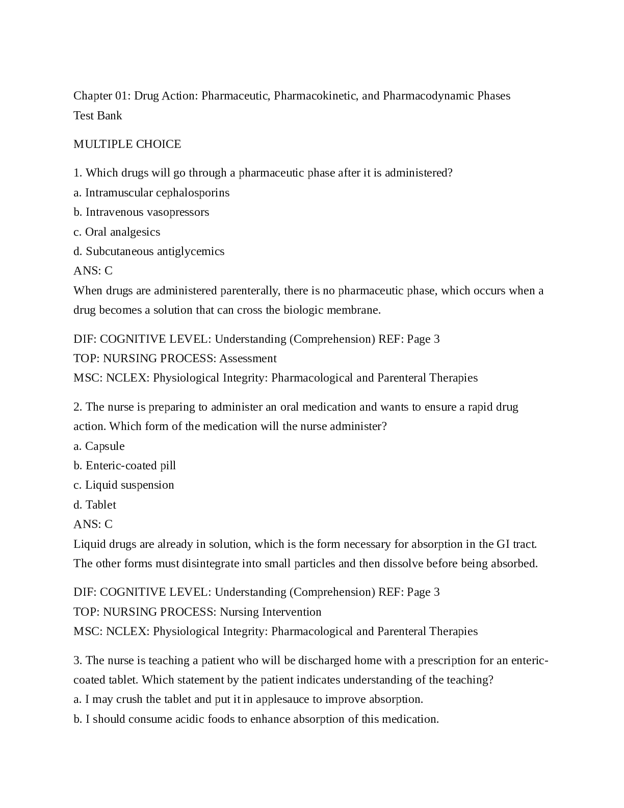 Preview image of Pharm 8th Edition Test BANK document