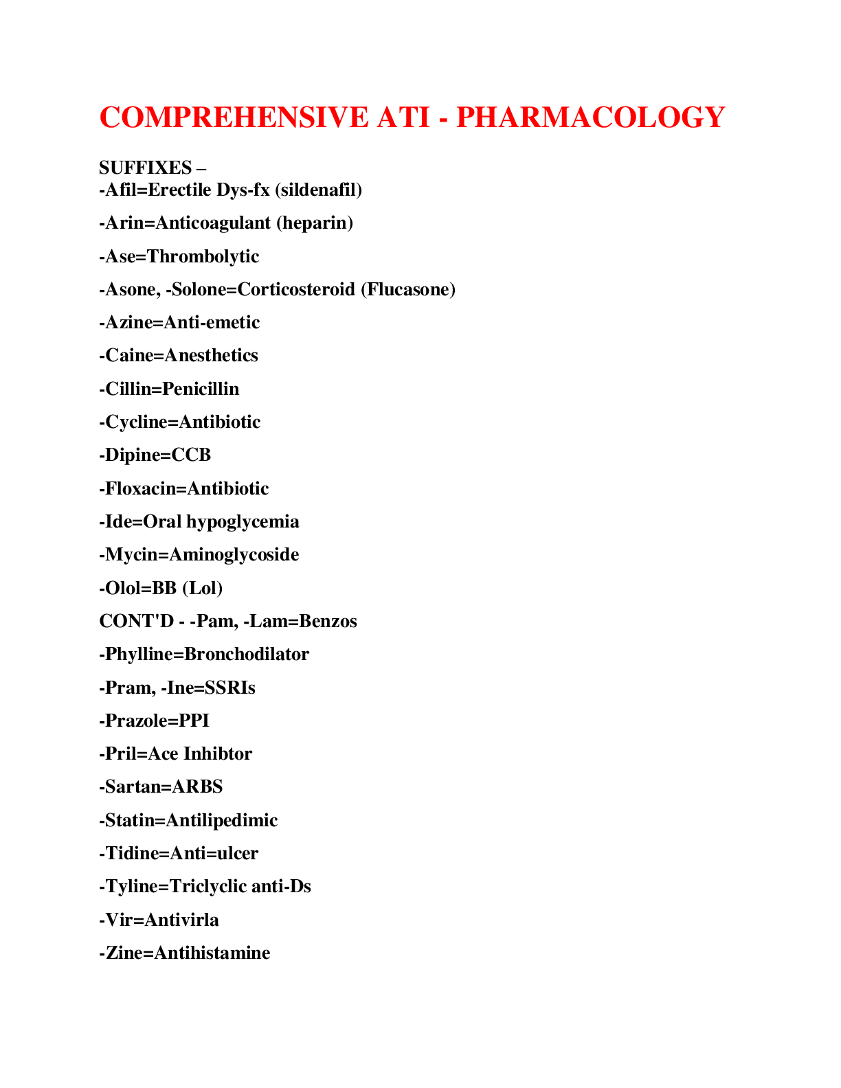 Preview image of COMPREHENSIVE ATI - PHARMACOLOGY(2020 LATEST UPDATE) document