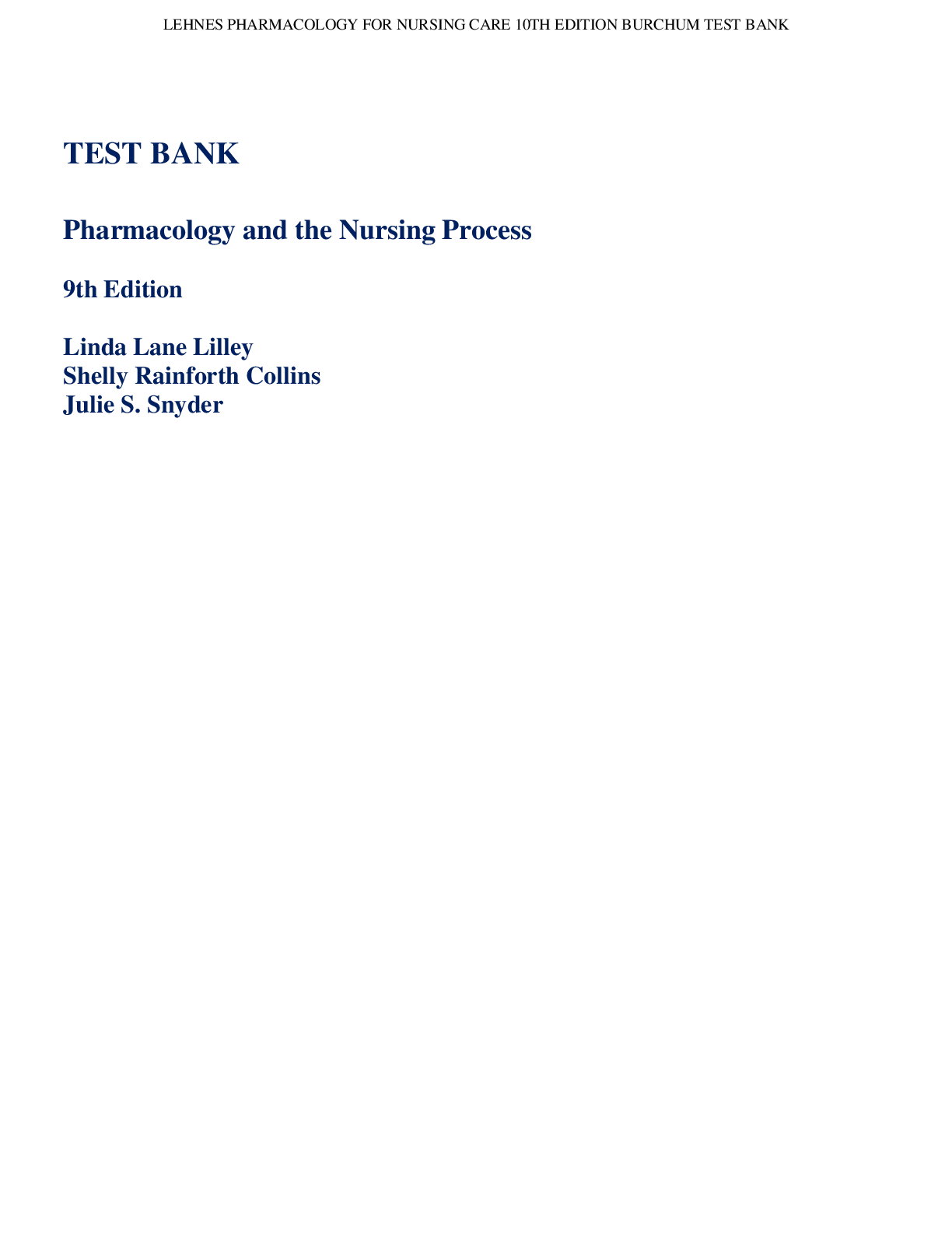 Preview image of Pharmacology Test document