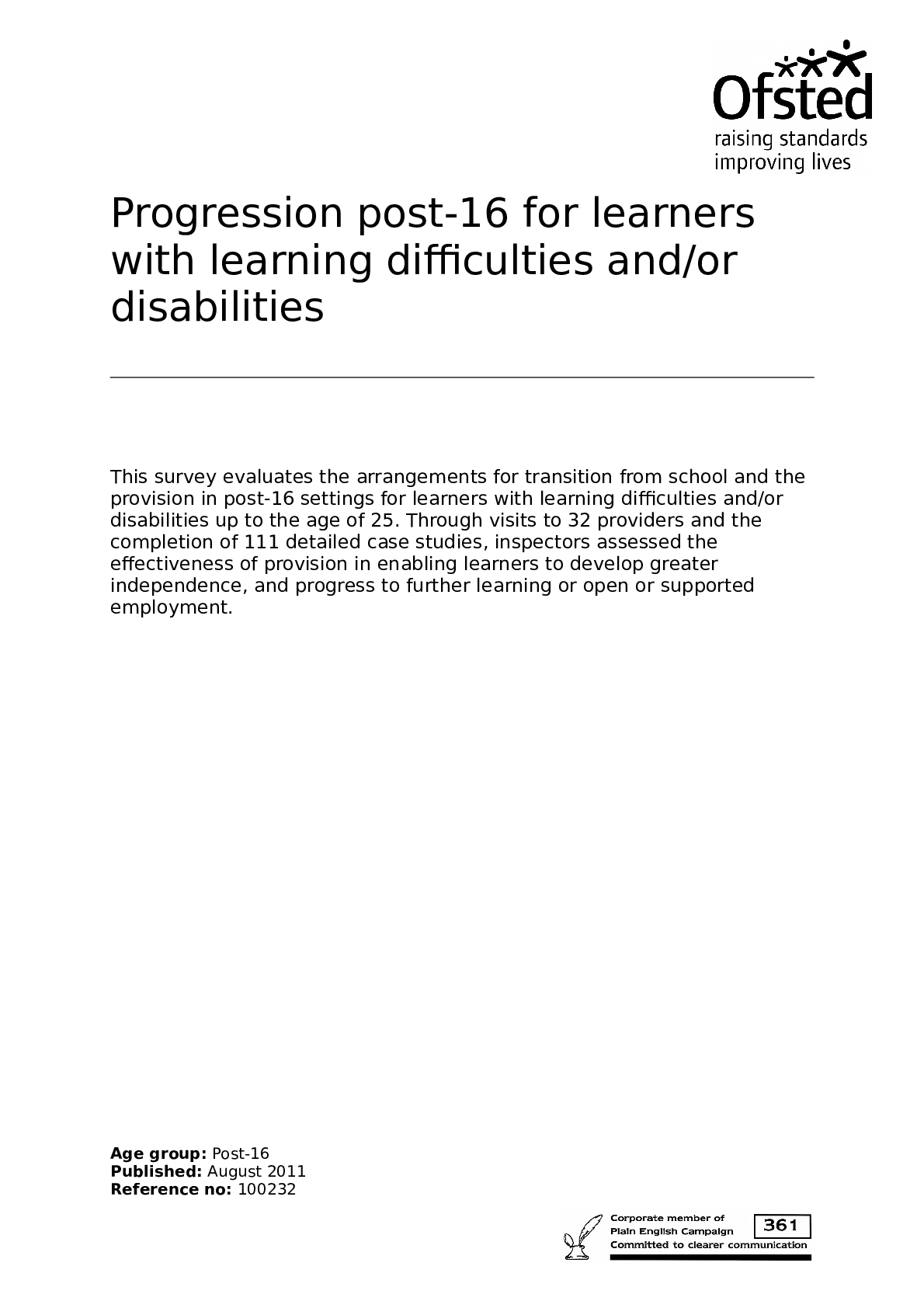 Preview image of Progression_post-16_for_learners_with_learning_difficulties_and/or_disabilities document